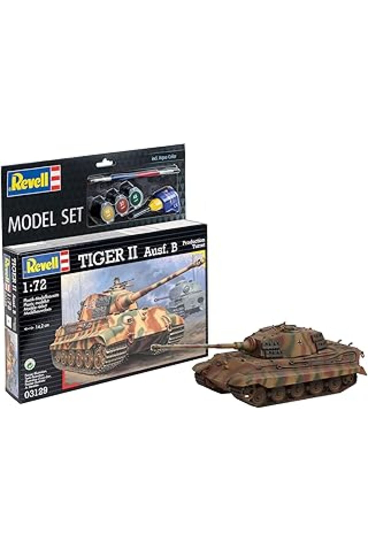 Mu Art Ahşap Model Set Tiger Ii Ausf. B -Revell Model Kit With Basic Accessories