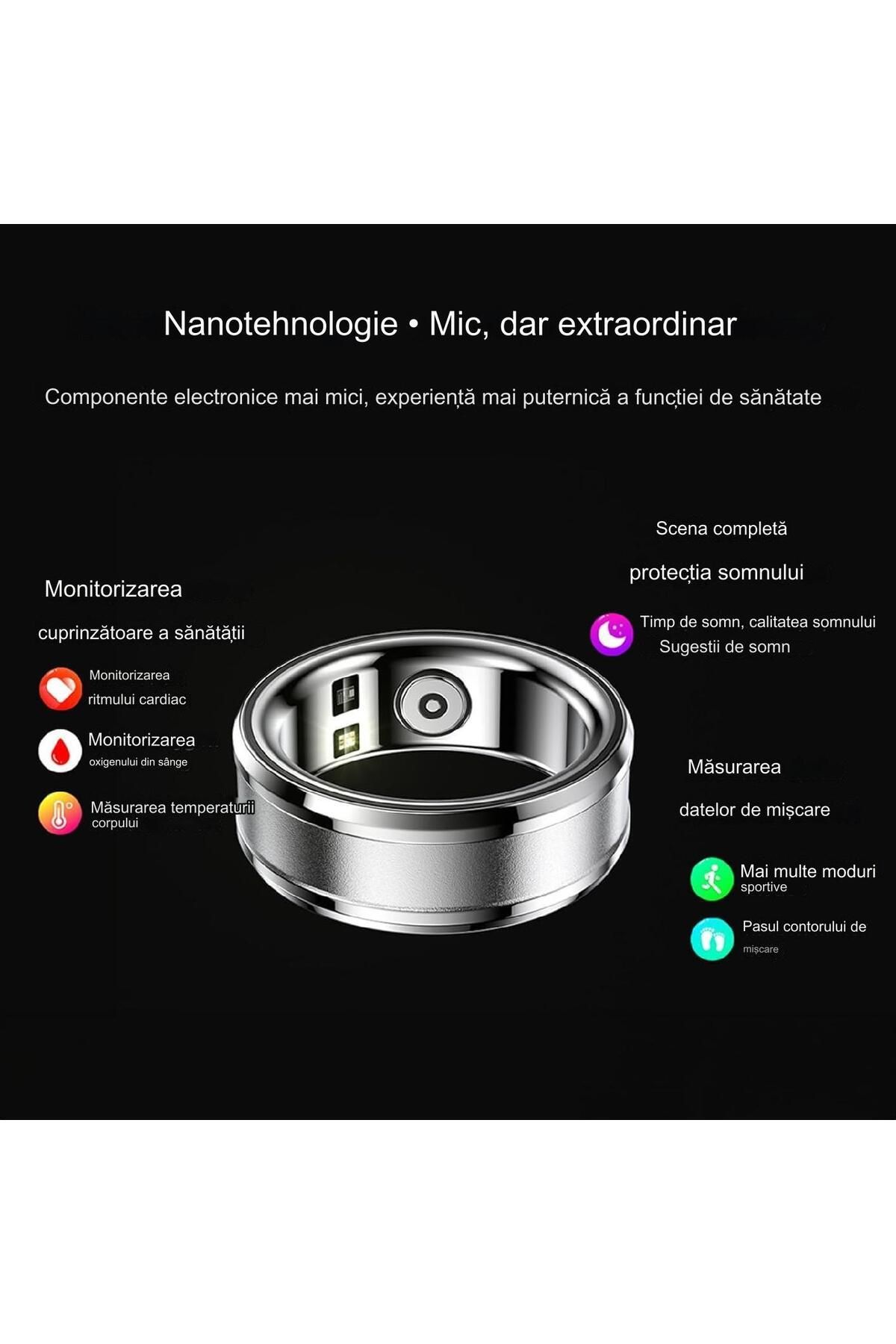 ideal STORE-idealSTORE BetaSmart Smart Ring, Unisex, Heart Rate, Temperature, Oxygen, Sleep Monitoring, 9
