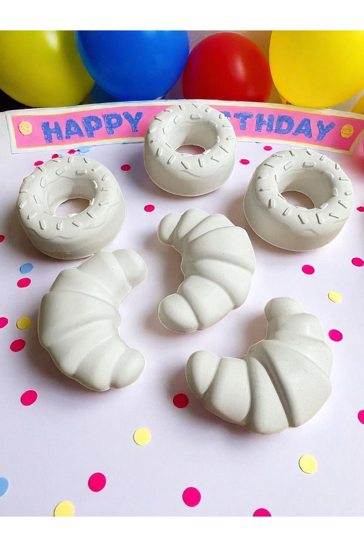 Oyunla Sanat Donut & Kruvasan Taş Boyama Seti Anne ve Çocuk etkinliği El Becerisi Gelişimi