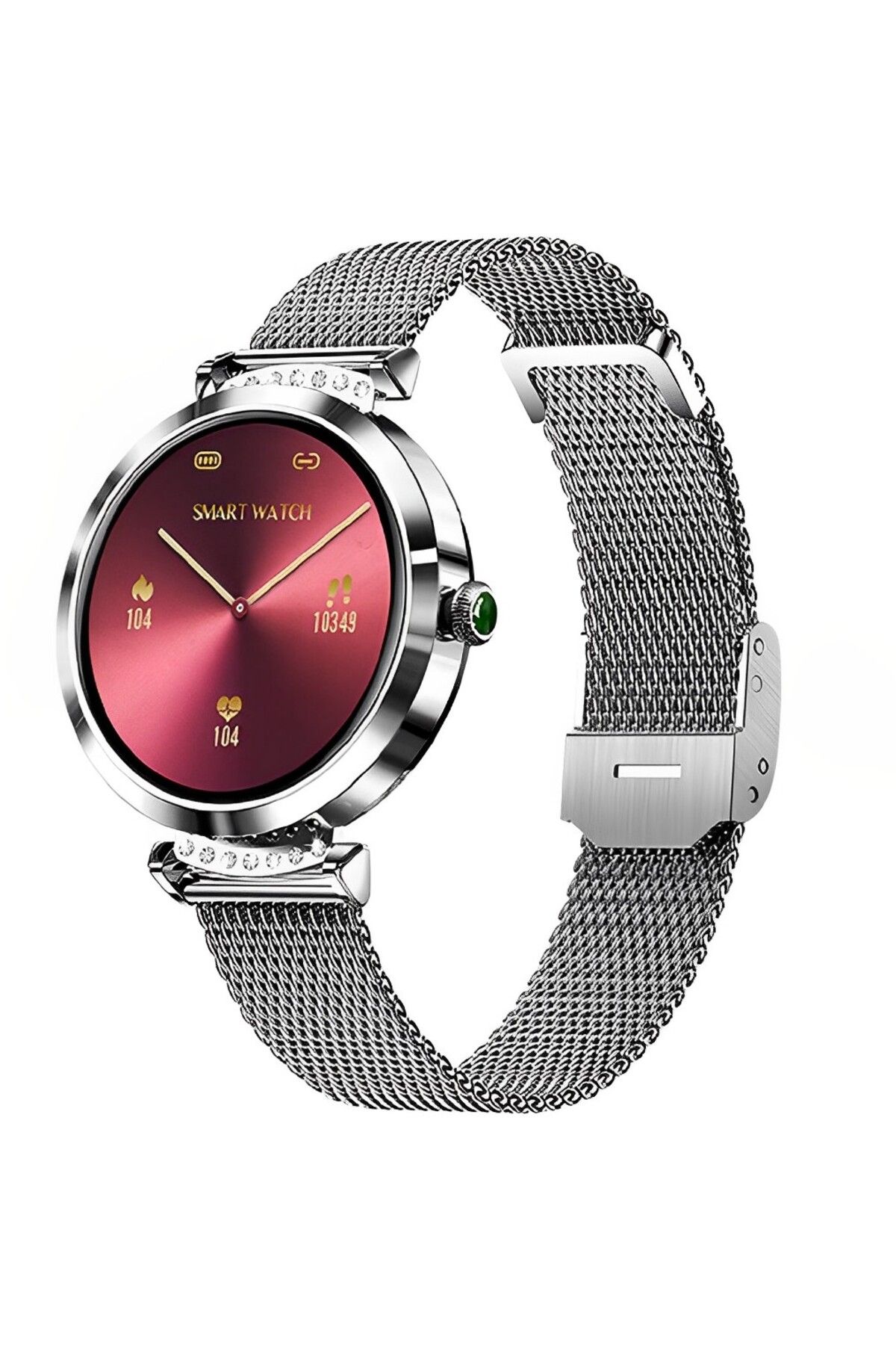 ideal STORE-Ceas SmartWatch Lady's Diamond idealStore, Dimensiune Ecran 1.9", Rezistent la Apa, Bluetooth, Monit 1