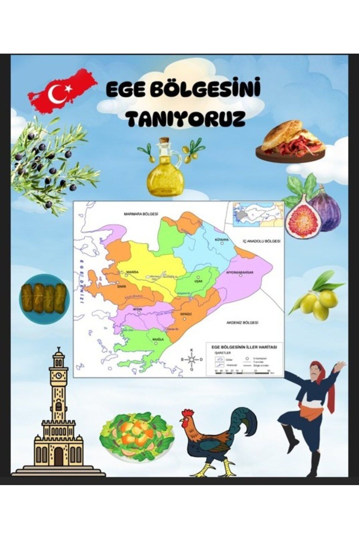 PROMISEBACKDROP2 EGE BÖLGESİNİ TANIYALIM, Fotoğraf Çekim Arka Fon, Renkli ve Neşeli Tasarım