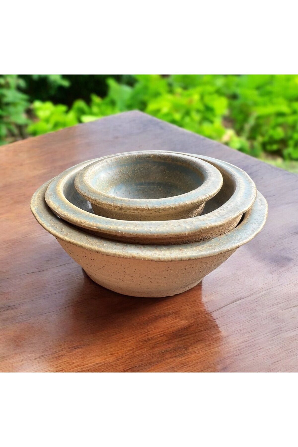 Synemy Earthworks Blue Serenity Set Stoneware kase seti