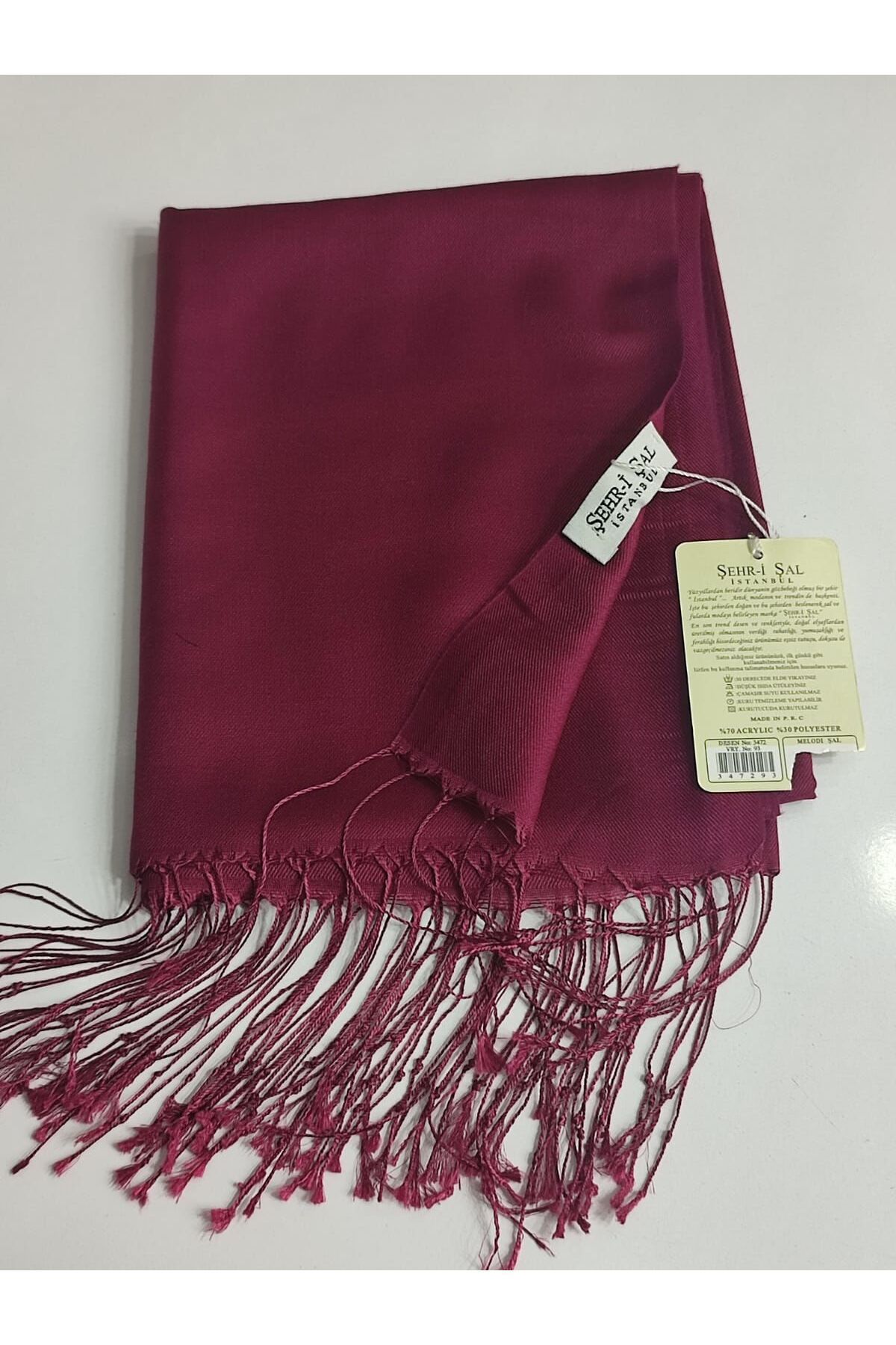 şehri şal MELODİ ŞAL 3472-93 BORDO