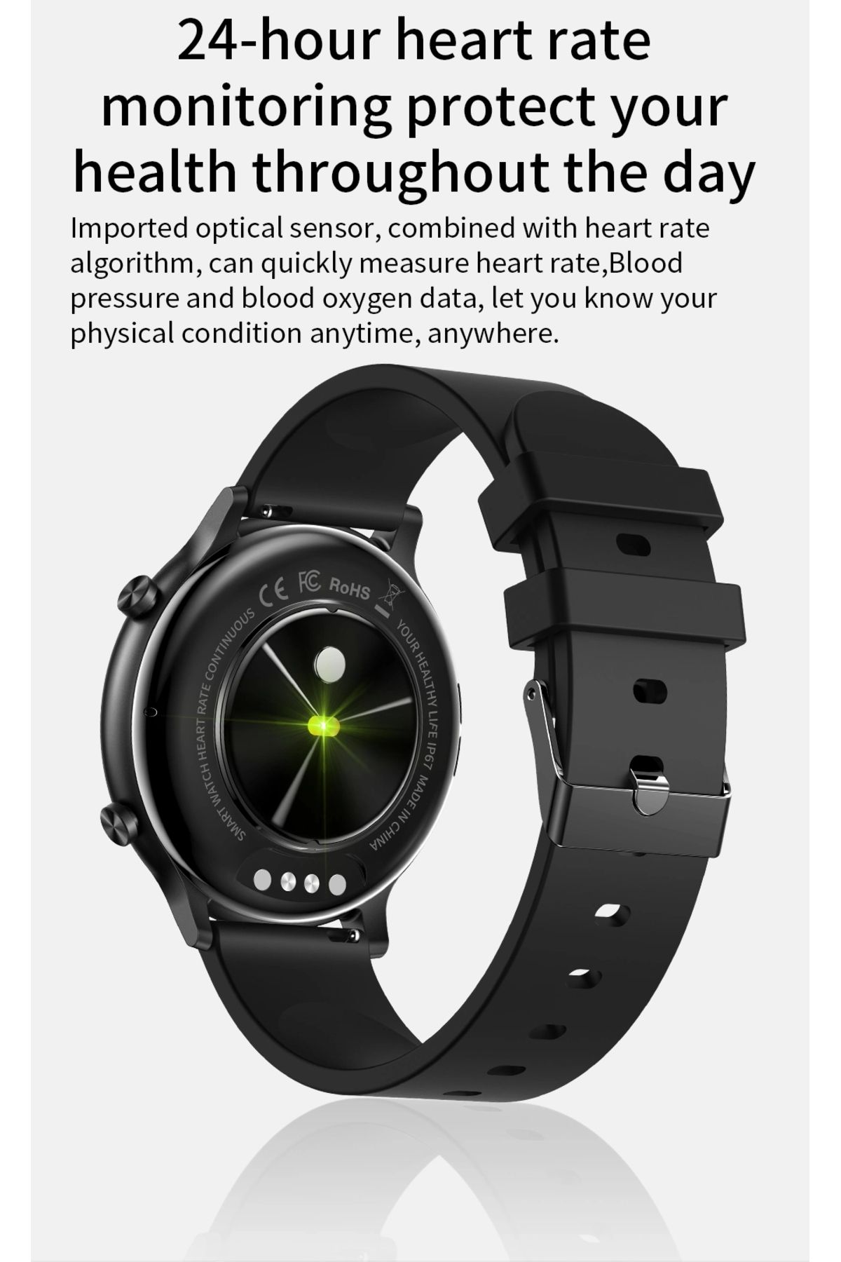 ideal STORE-Ceas SmartWatch Versa idealStore, Dimensiunea Ecran 1.32 inch, Rezistent la Apa, Bluetooth, Monitor 9