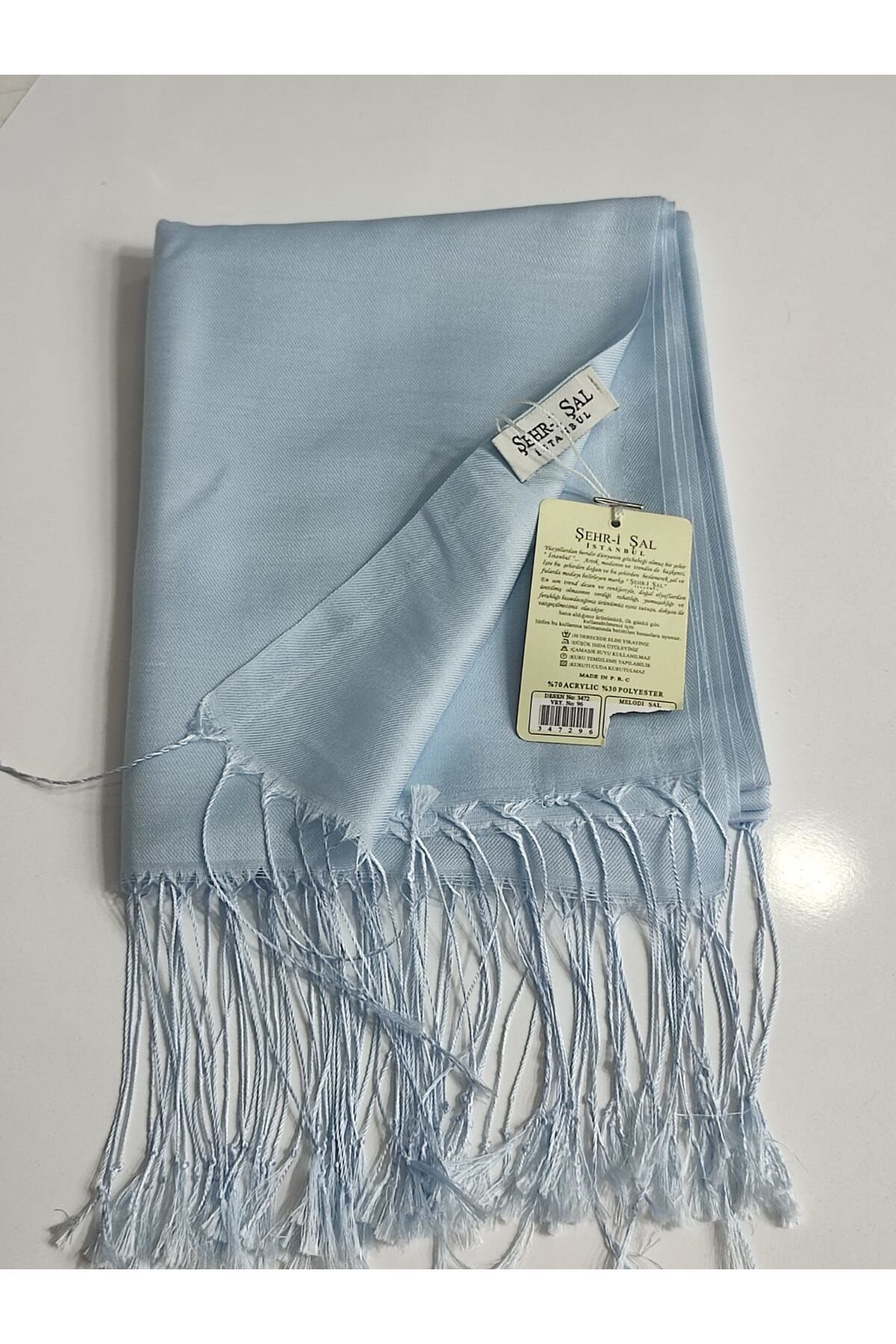 şehri şal MELODİ ŞAL 3472-96 BEBE MAVİSİ