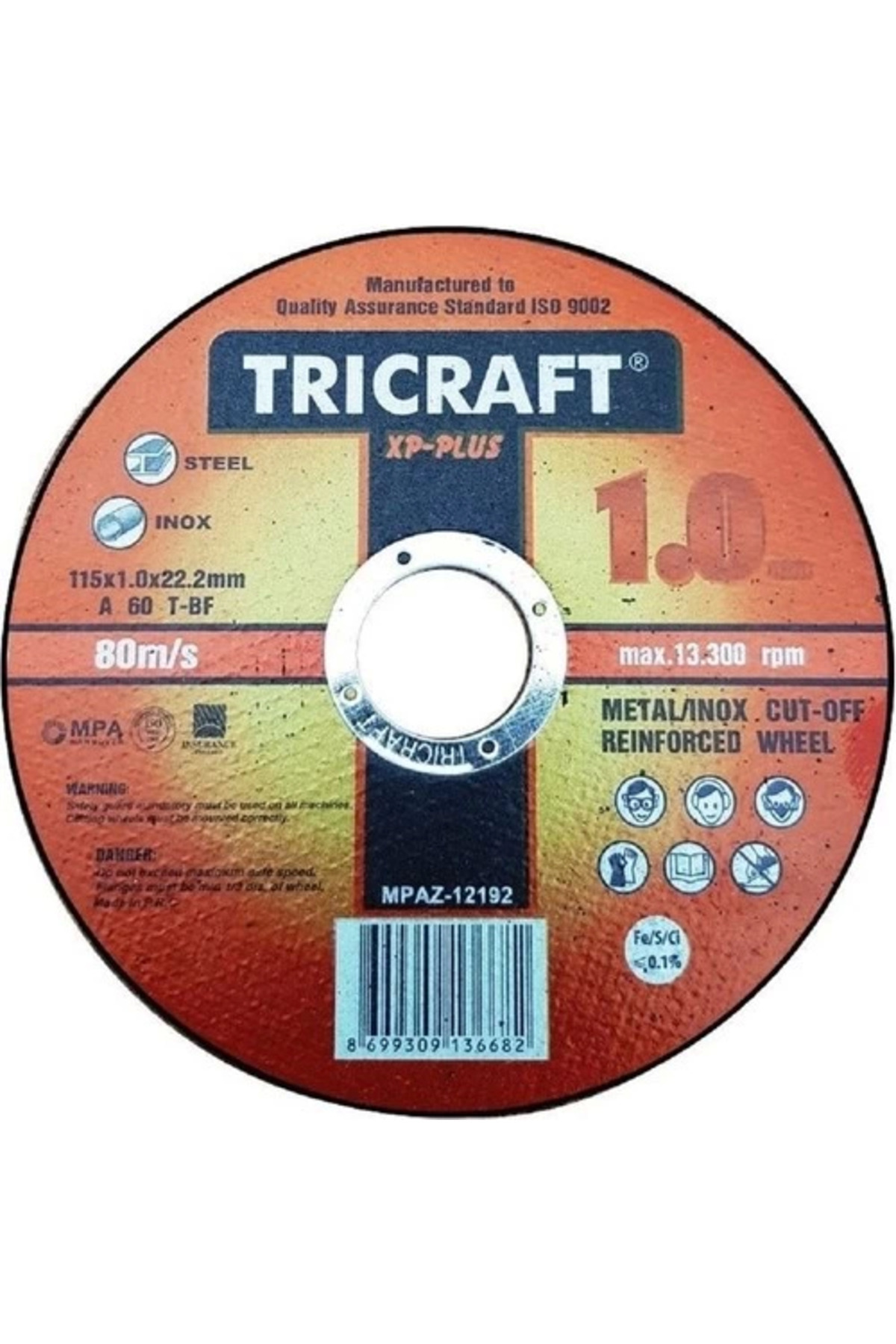Lisinya Meşem Trıcraft X Plus 115X1X22.23 mm Inox Kesici Taş MEŞEM-3301