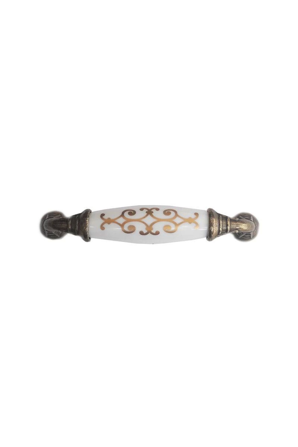 adden Klasik Silindir Kulp Antik Sarı 96 mm
