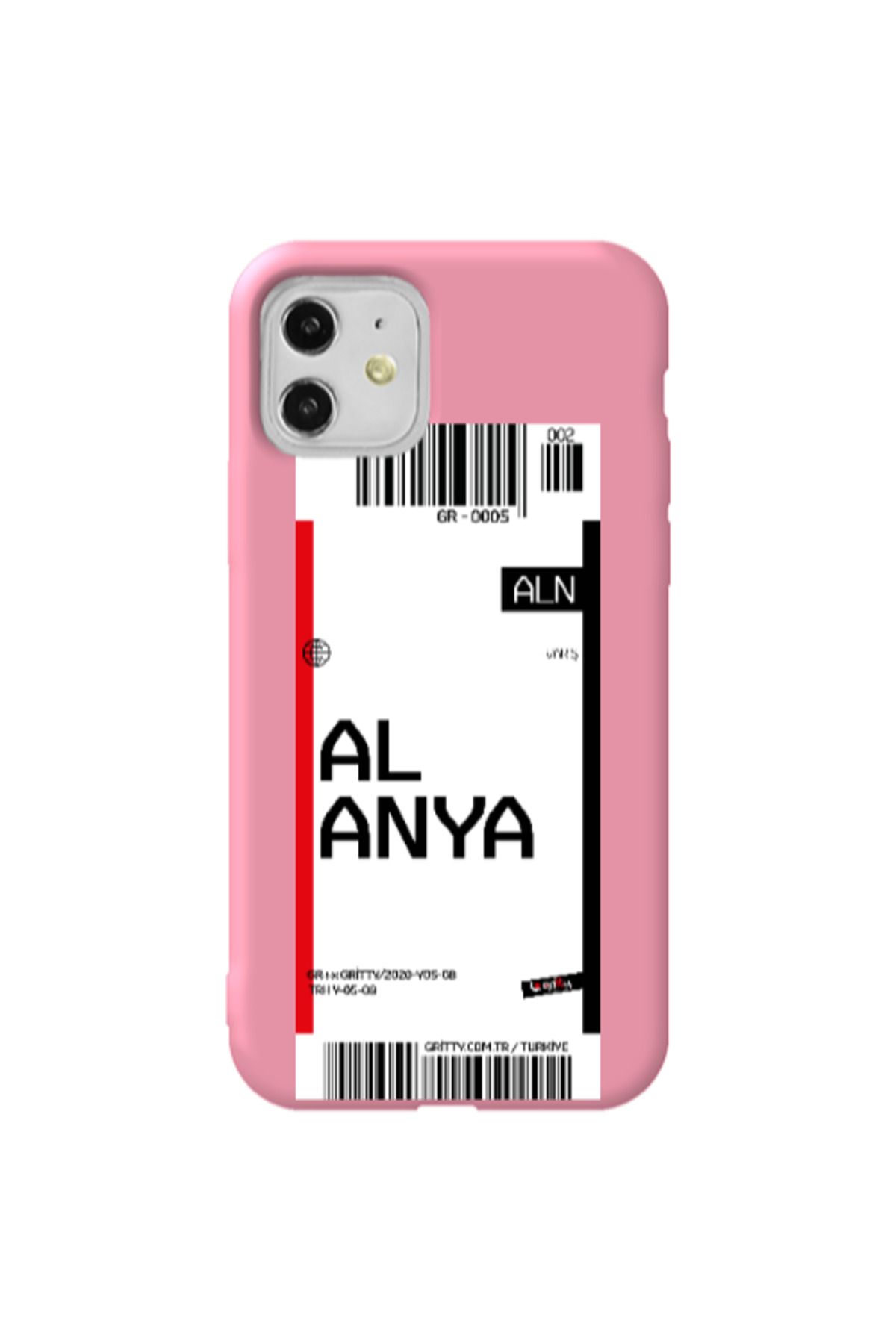 Cach Cach Apple iPhone 11 Alanya Pembe Renkli Silikon Telefon Kılıfı