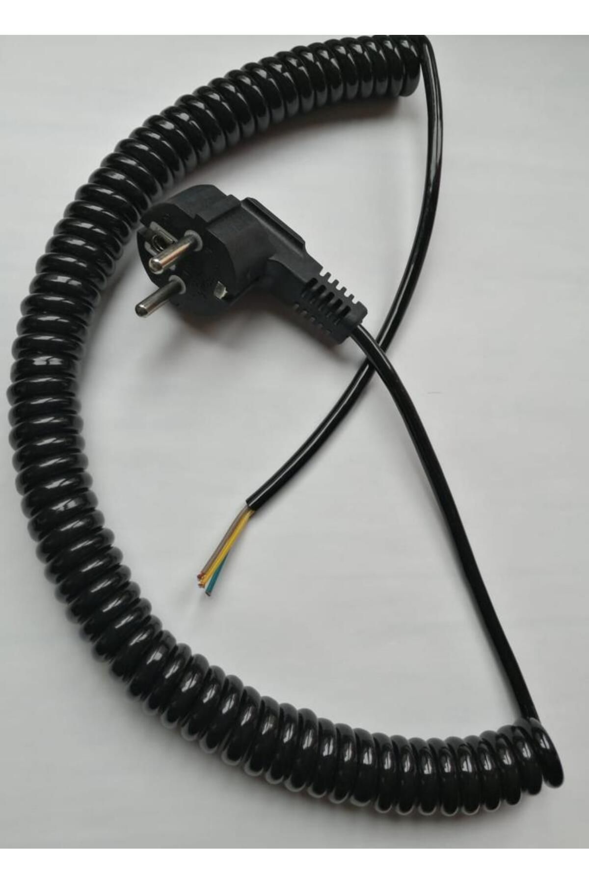 Mykablo 3x0.50 mm Ucu Açık Spiral Power Kablosu 2.5 Metre