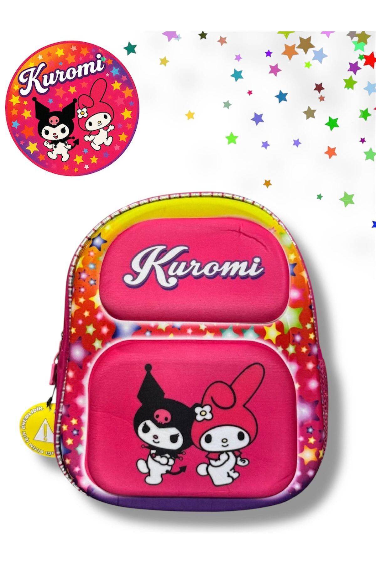 madam gold Kuromi'li anasınıf çantası çift gözlü modelleri cady , kuromi , melodi Anasınıf çantası
