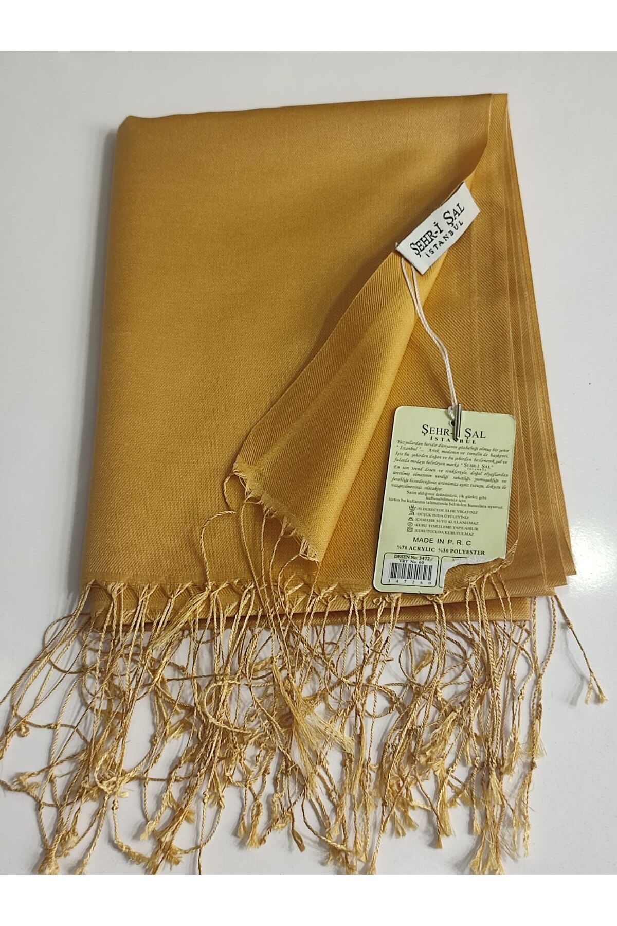 şehri şal MELODİ ŞAL 3472-60 GOLD SARI