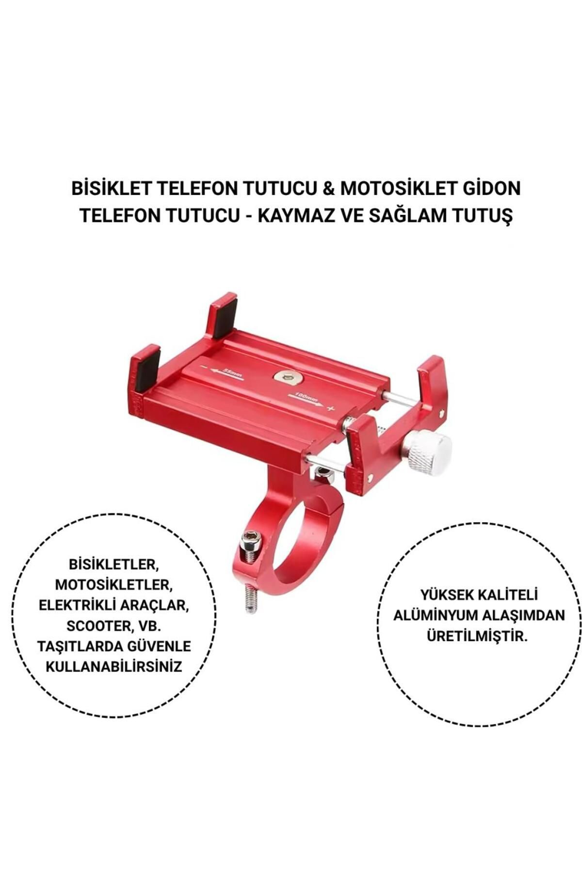 coofbe Güçlendirilmiş Alüminyum Ayarlanabilir Gidon Bağlantılı Motosiklet Telefon Tutucu Gidon Telef