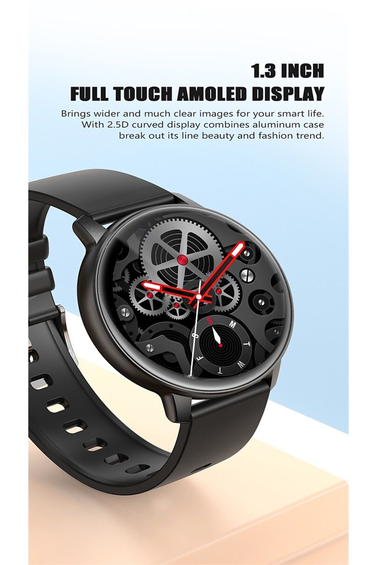 ideal STORE-Ceas SmartWatch GoFit idealStore, Ecran Full Touch 1.3 inch, Rezistent la Apa IP68, Bluetooth, Monit 6