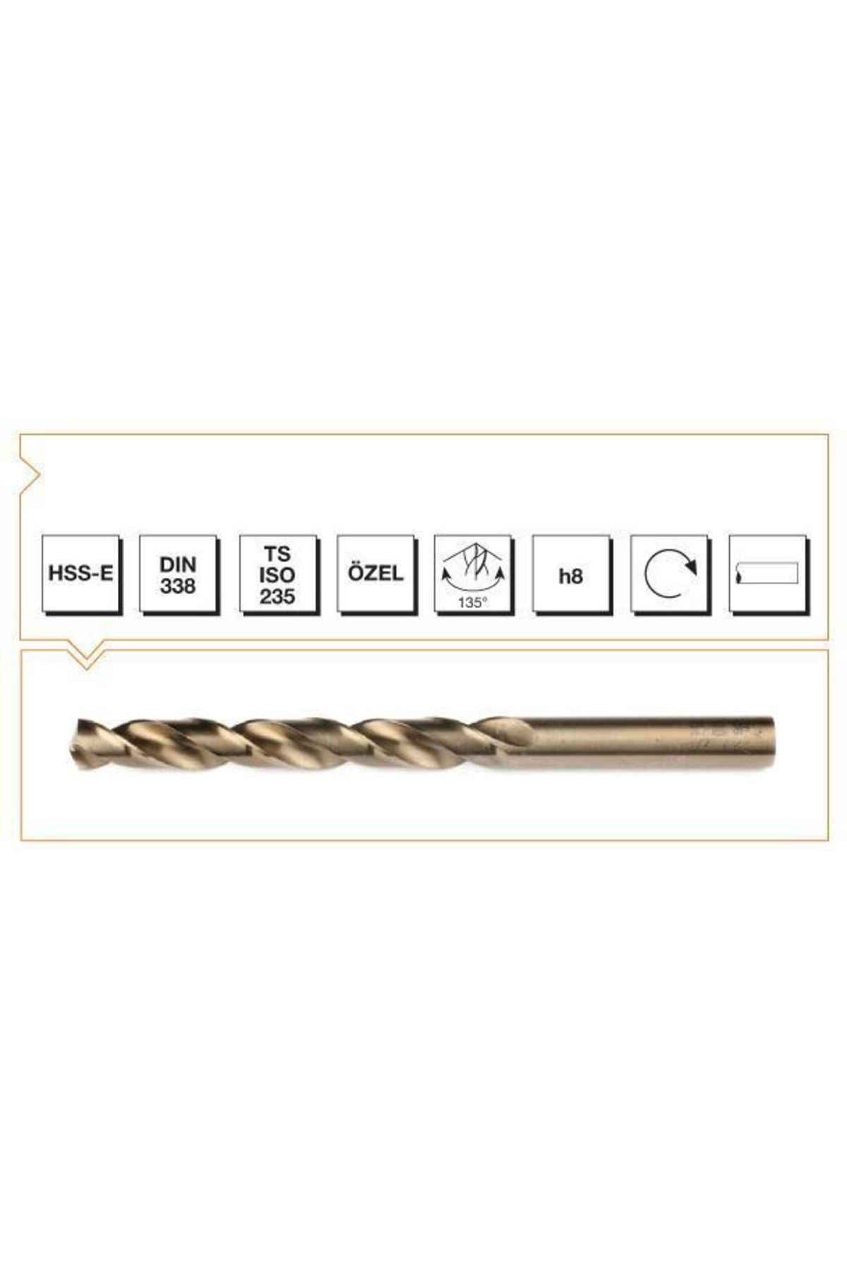 adden Makina Takım HSS-E Altın Seri İnox Delme Matkap Ucu 4 mm