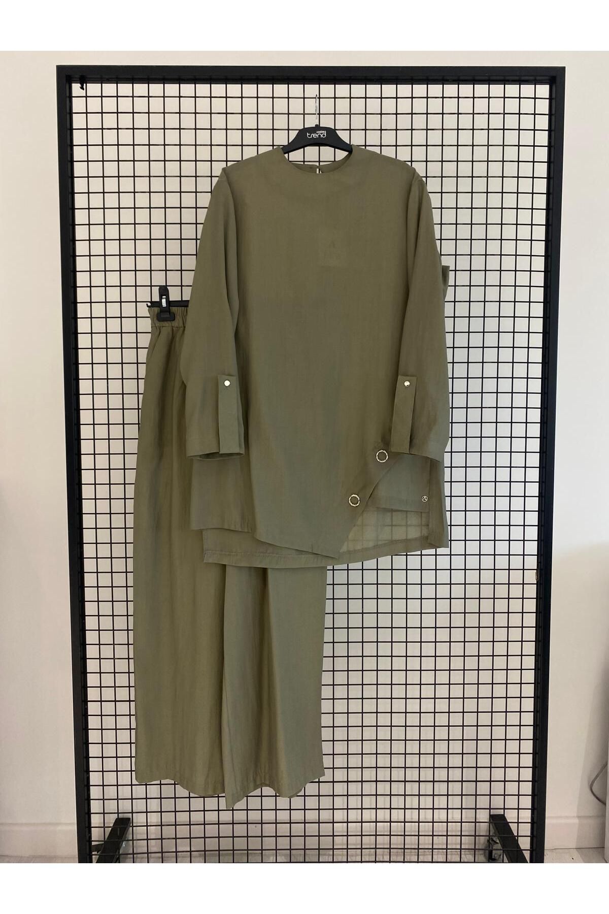 Armine TREND Yeni Sezon Asimetrik Kesim Pantolonlu İkili Takım Modaayka 25DSB6140