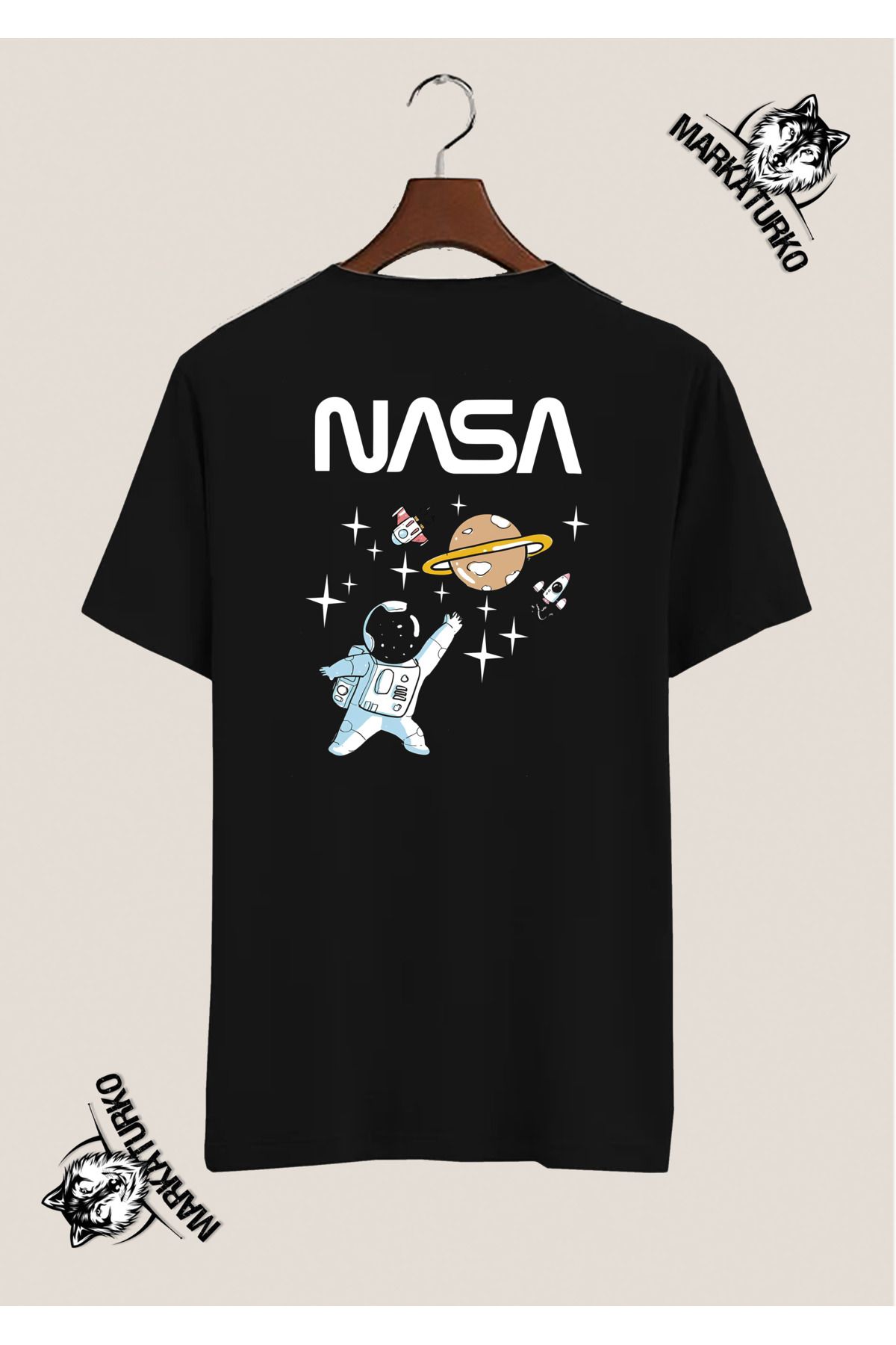 MarkaTurko ASTRONOT ÖZEL TASARIM SIRT BASKILI TSHİRT 4090-90