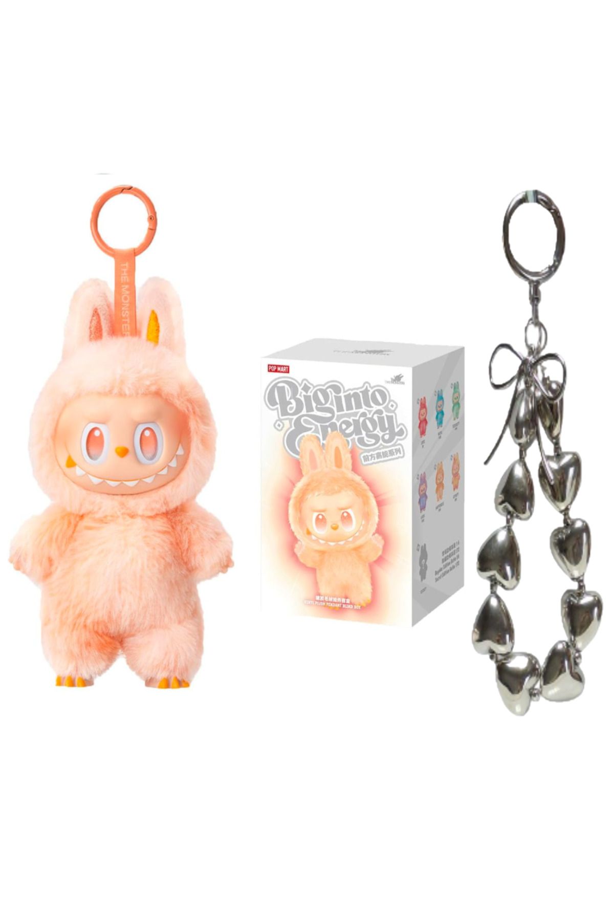 FO Labubu Oyuncak Labubu Peluş Bebek Peluş Oyuncak Labubu Anahtarlık, Charm Hediyeli