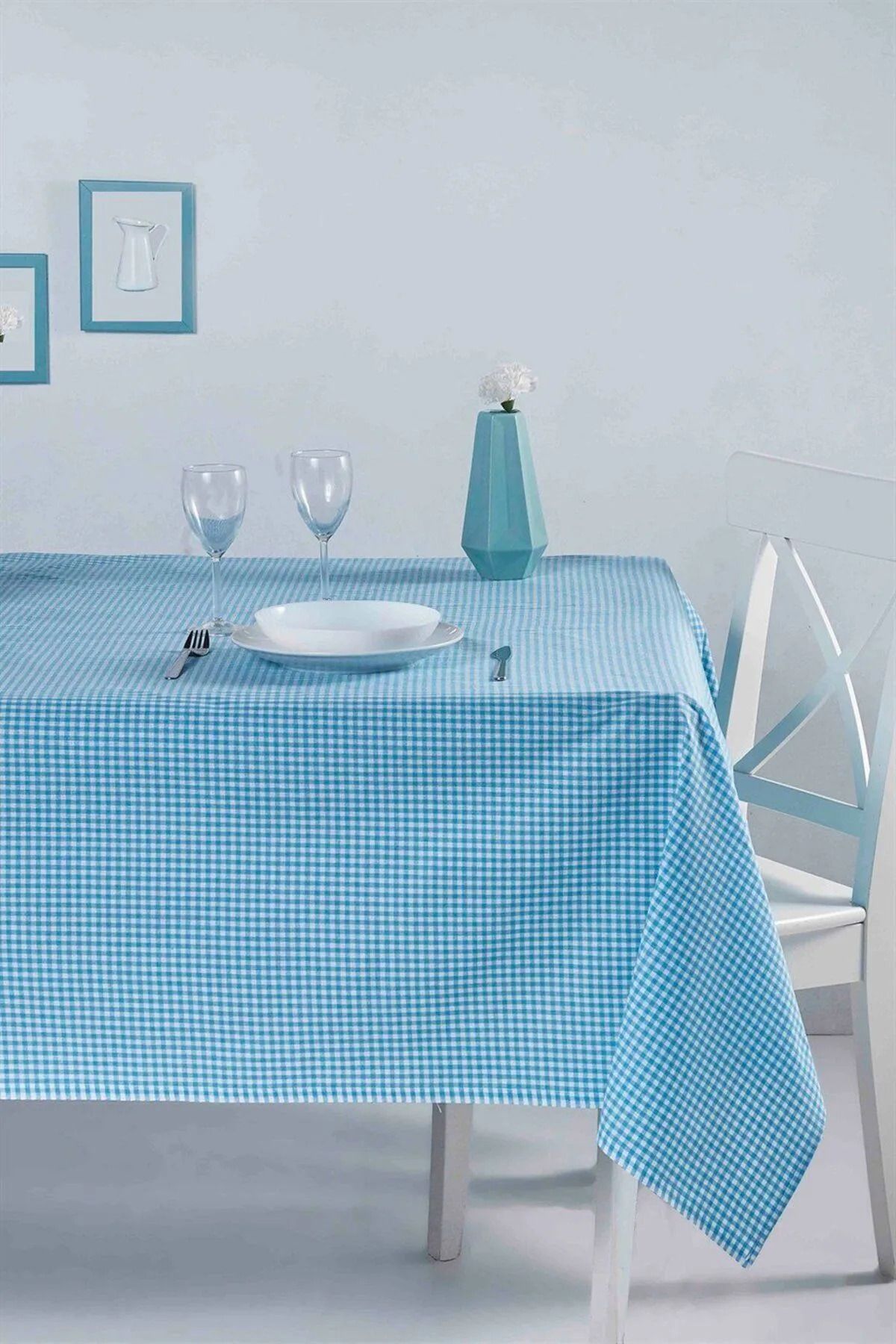 Dp Home Pötikare Masa Örtüsü Mavi 160x160cm