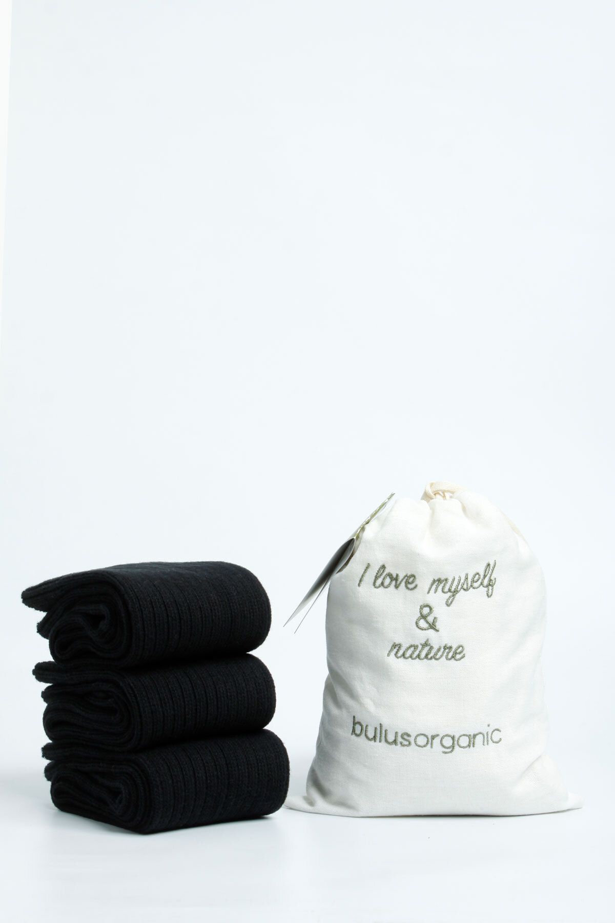 Buluş Organic 3'lü Siyah %100 Organik Pamuk Soket Çorap– Unisex, Yumuşak ve Nefes Alabilir, Sıkmayan, Ter Emici