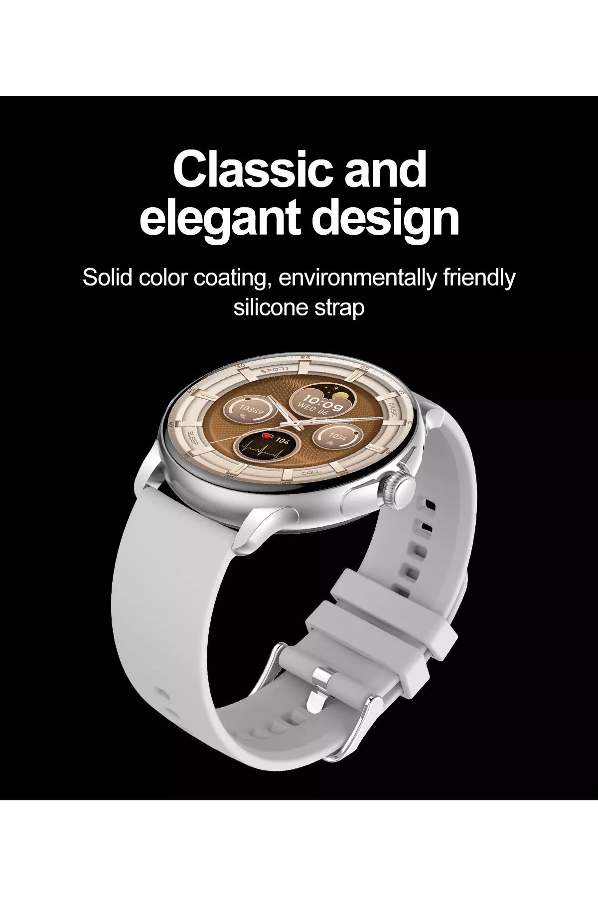 ideal STORE-idealSTORE STMone Smartwatch, Bluetooth Call, Voice Assistant, AMOLED Screen, 100+ Sports Modes, 8