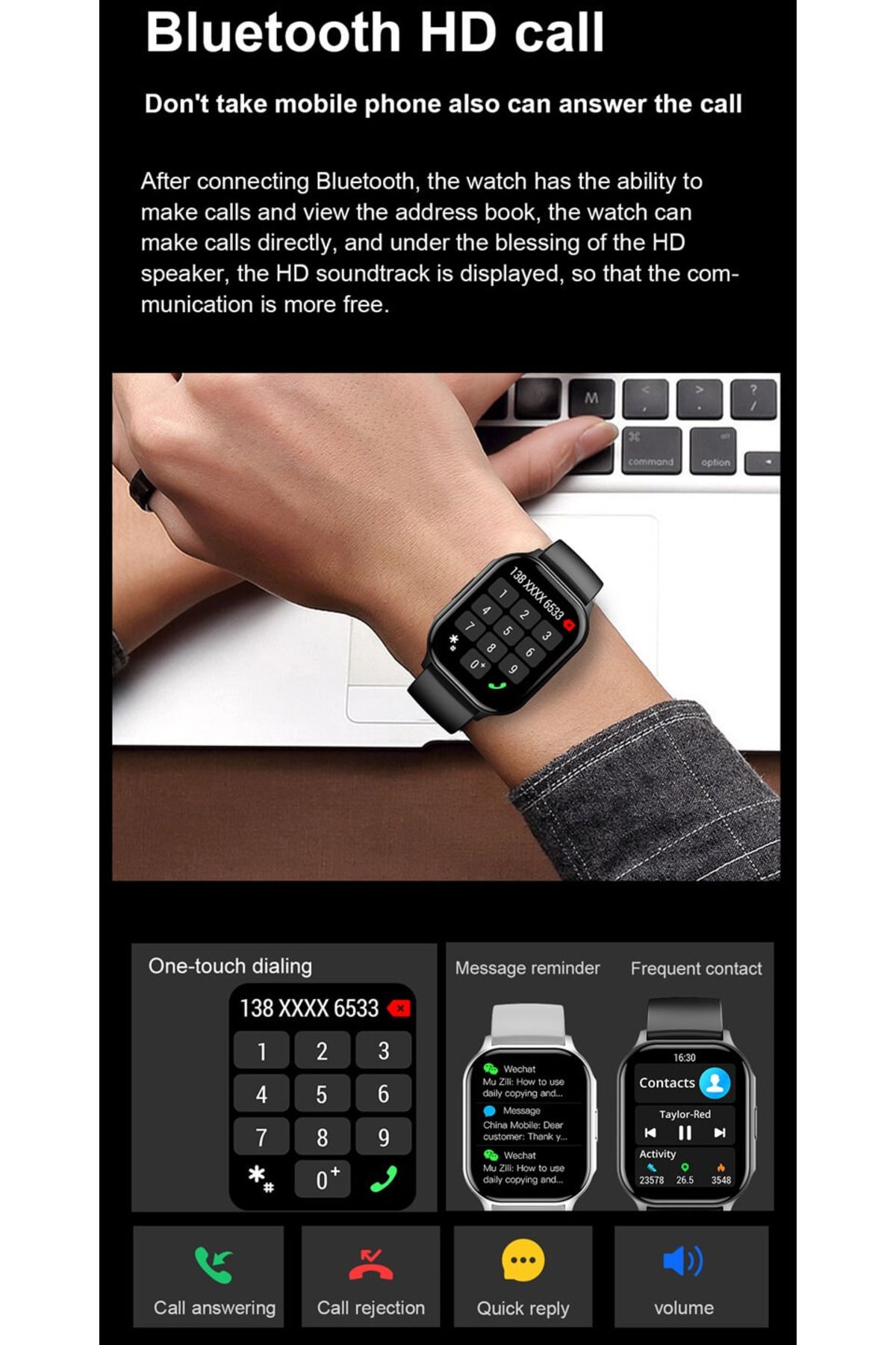 ideal STORE-Smartwach XiaWatch idealSTORE, ecran AMOLED, Efectuare Apel Bluetooth HD, NFC, Asistent Vocal, Monit 7