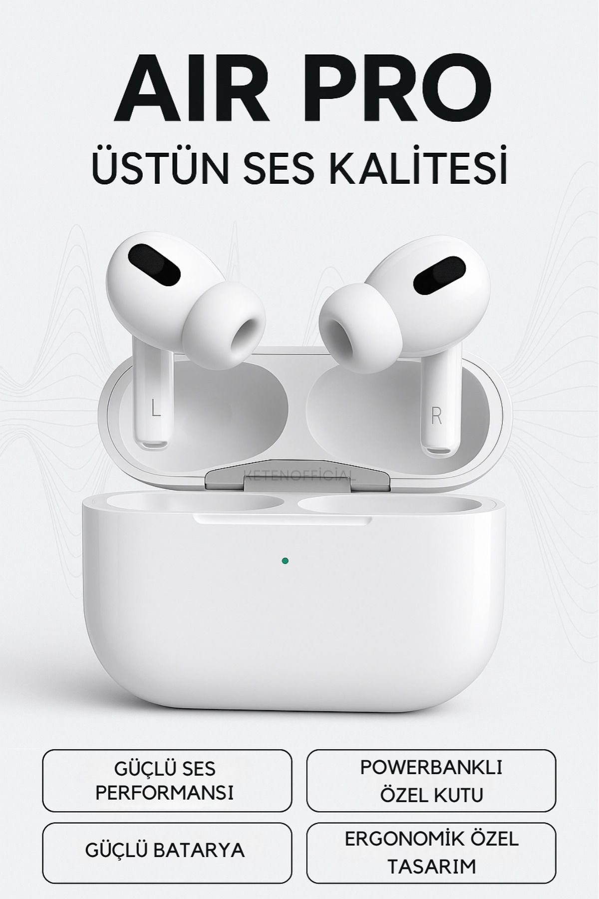 KETENOFFİCİAL Air Pro Kablosuz Bluetooth Kulaklık İos ve Android uyumlu