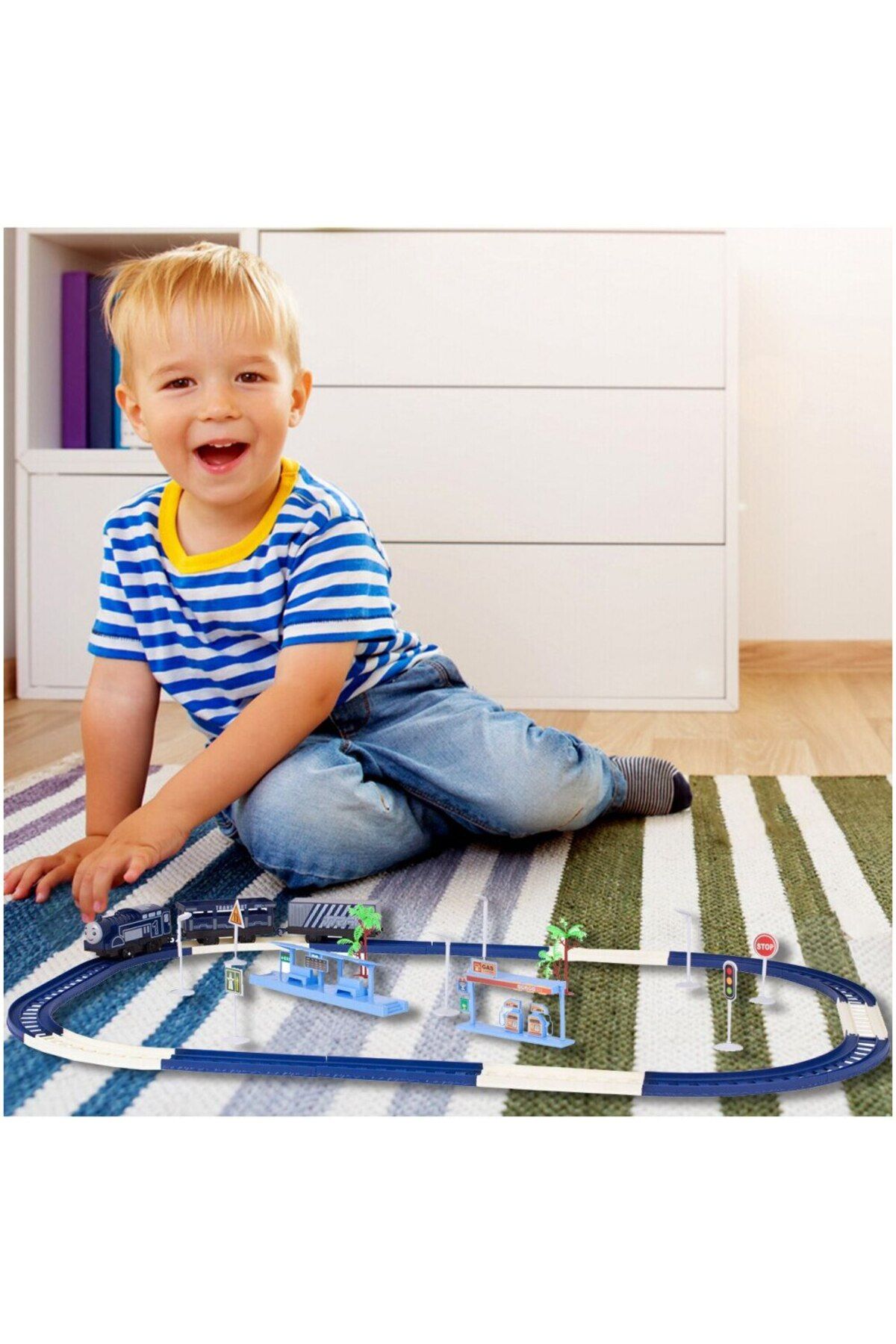 ideal STORE-idealSTORE High Speed ​​Railway Train Electric Circuit, Accessorized with Sounds and Lights, Includes Train 4