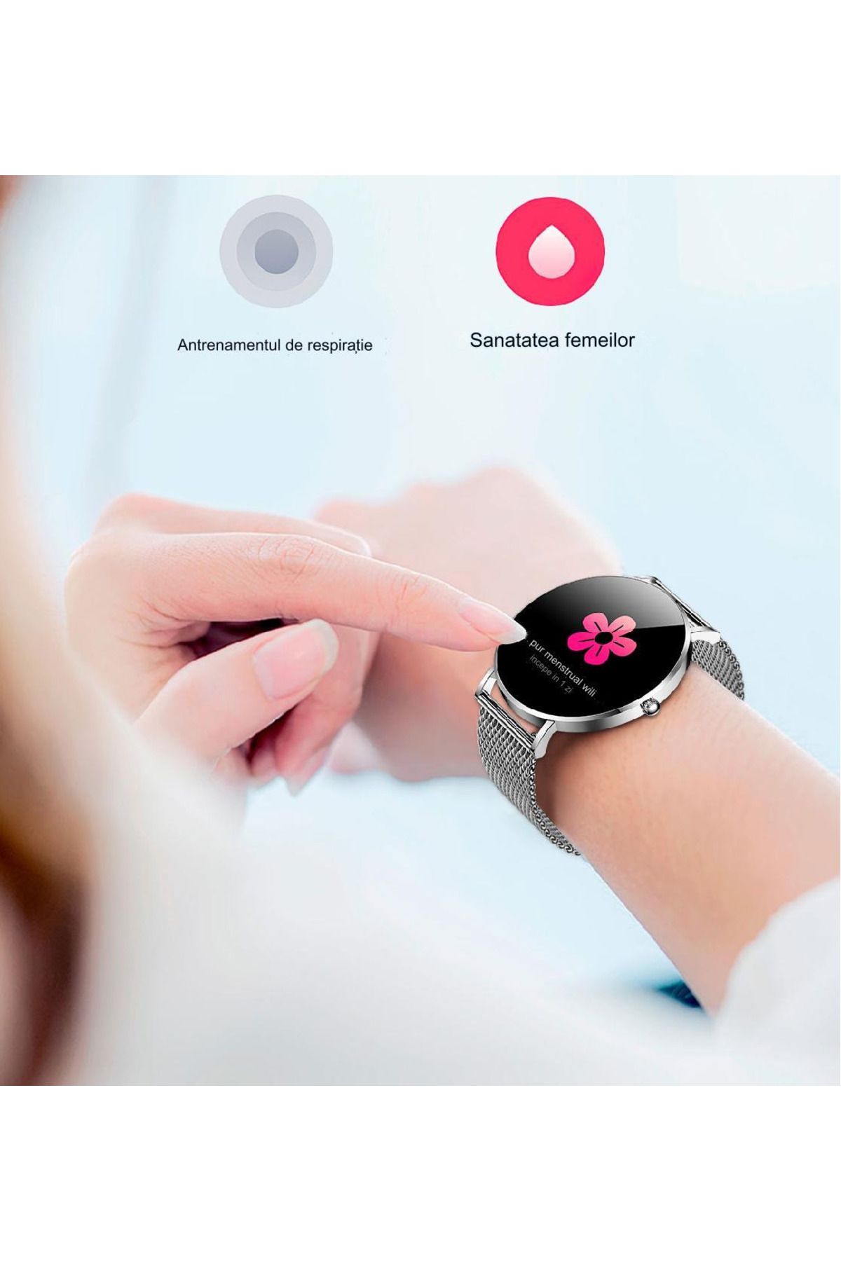 ideal STORE-Smartwatch idealSTORE FineTouch2.1, Ecran Amoled, Ultra Subtire, Monitor de Sanatate, 22 Moduri Spor 8