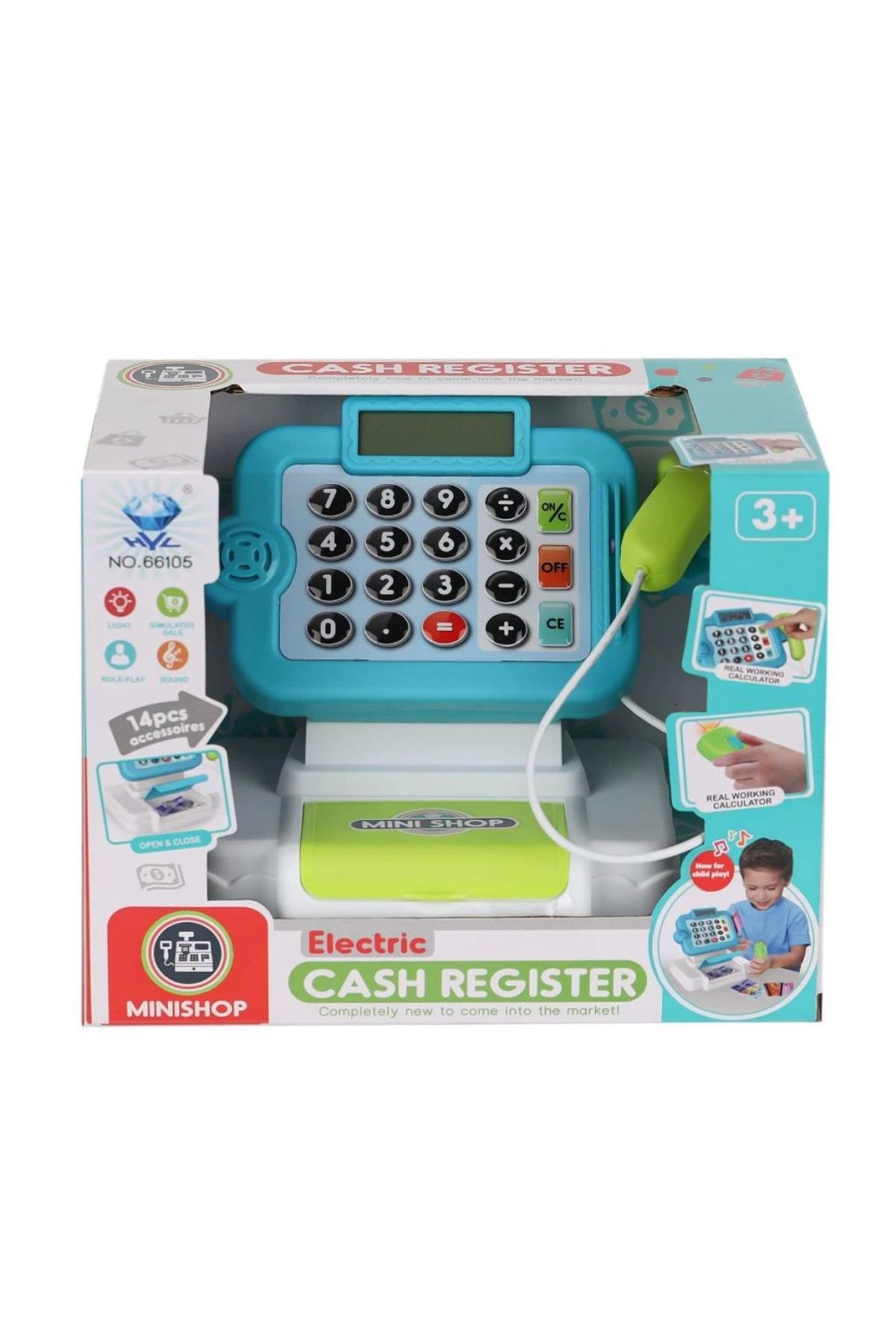CANSA 66105 Sesli ve Işıklı Yazar Kasa -Prestij Oyuncak