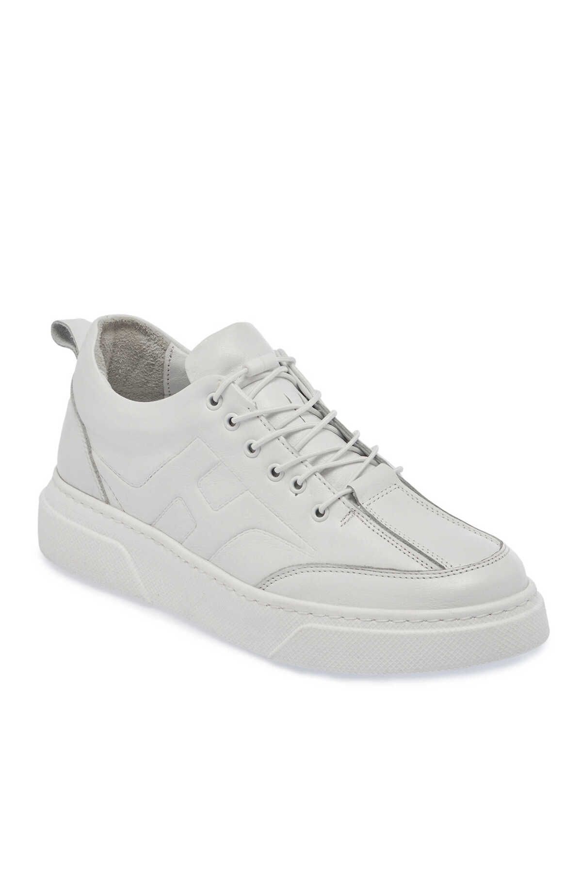 Tergan Beyaz Hakiki Deri Erkek Sneaker - E25I1AY57167-A26