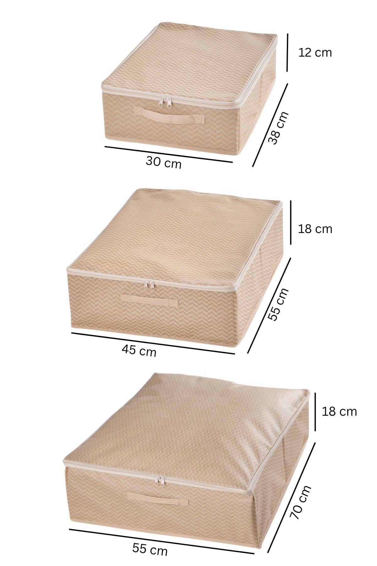 Serstil-3 Size under Base Box Canisters |   Under Bed Organizer Storage Box with Lid and Zipper 7