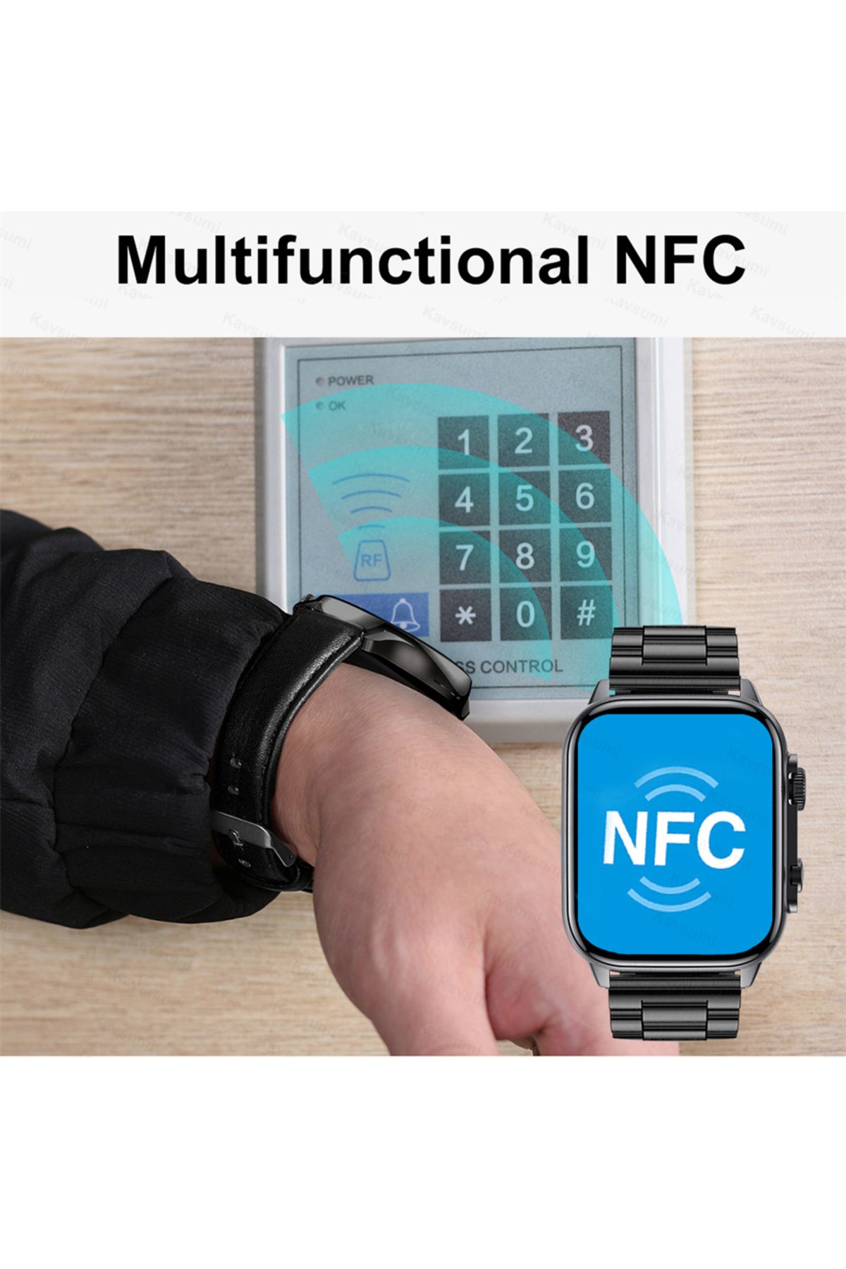 ideal STORE-Smartwatch idealSTORE TESSLA 11 Pro, Ecran AMOLED, Apel Bluetooth cu Difuzor si Microfon, Monitor So 3