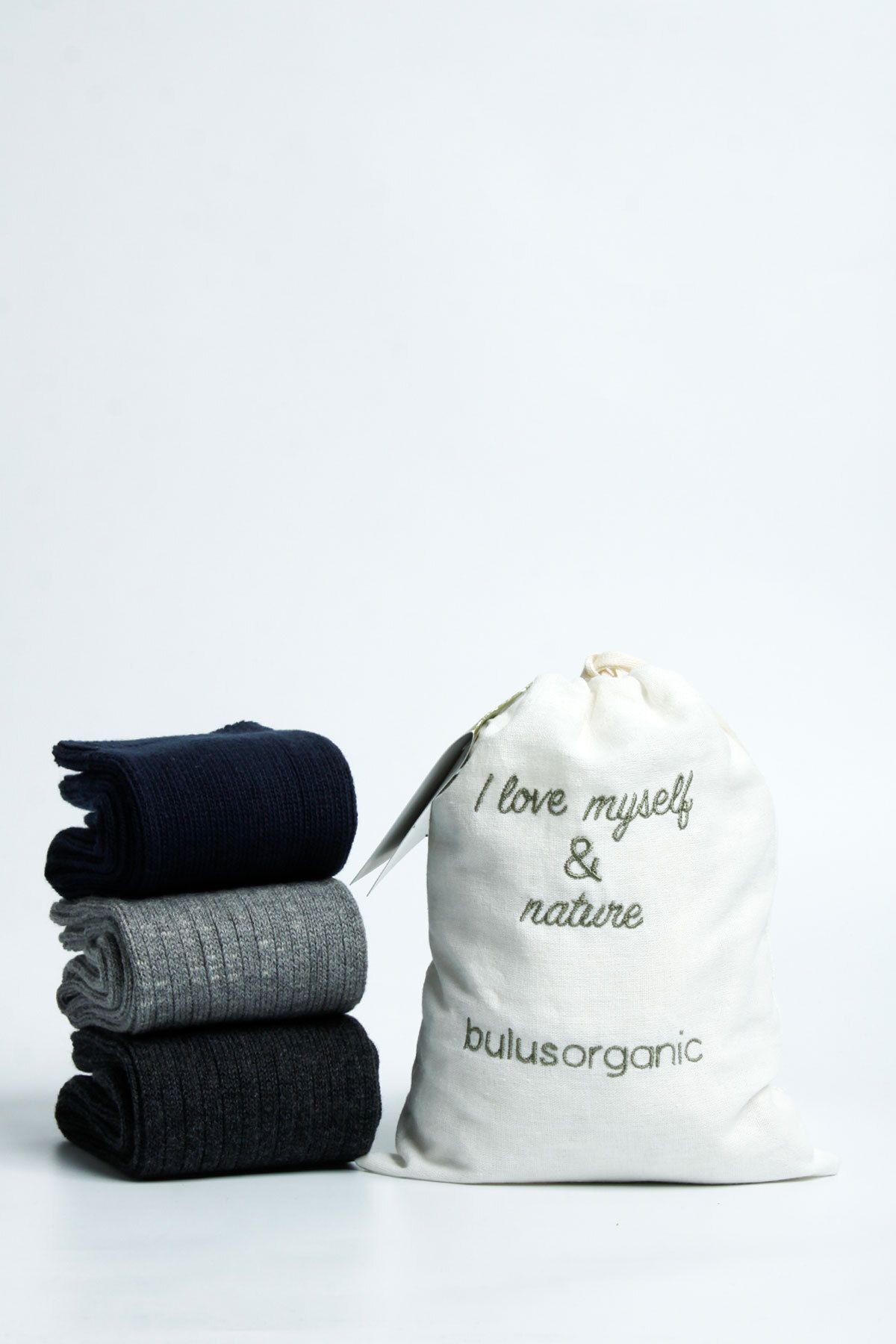 Buluş Organic 3'lü Koyu Renkli 100 Organik Pamuk Soket Çorap– Unisex, Yumuşak ve Nefes Alabilir, Ter Emici