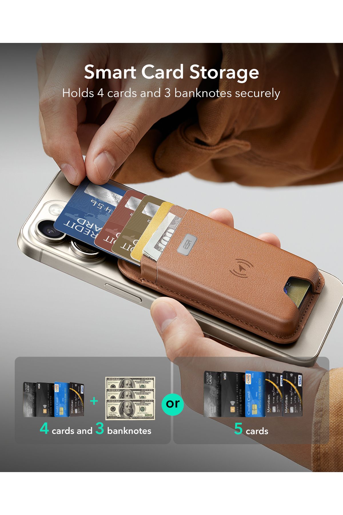 ESR Classic Geo Magsafe Wallet Boost Find My Lisanslı Cüzdan