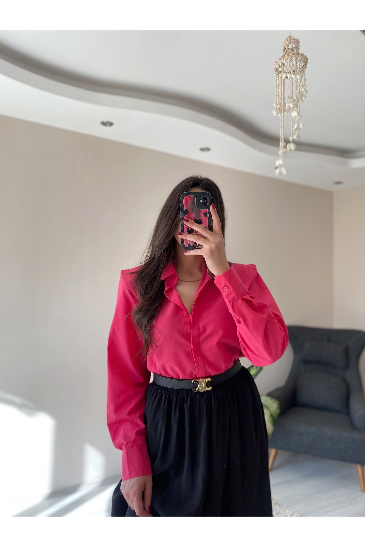 Hacer Balcı Oversize Premium Vatkalı Gömlek
