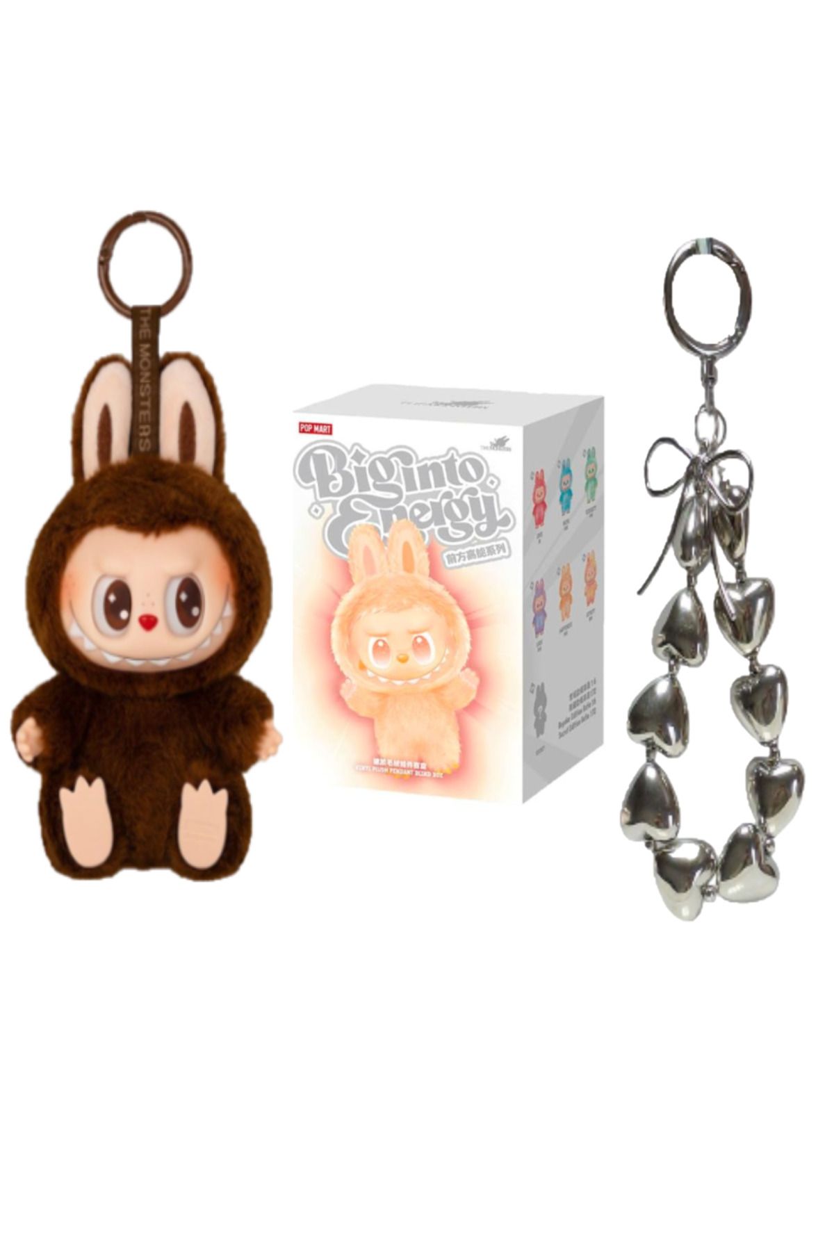 FO Labubu Oyuncak Labubu Peluş Bebek Peluş Oyuncak Labubu Anahtarlık, Charm Hediyeli