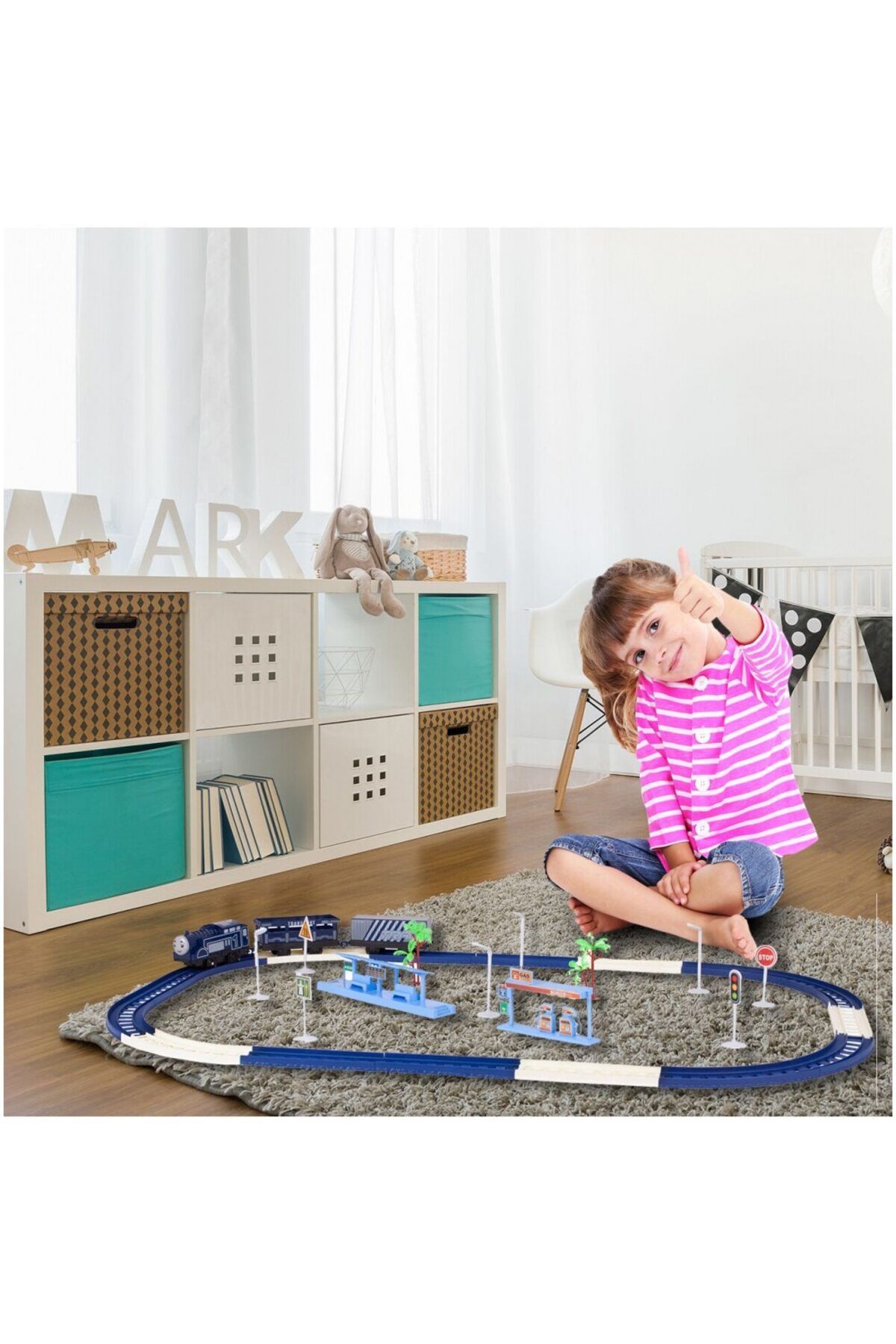 ideal STORE-idealSTORE High Speed ​​Railway Train Electric Circuit, Accessorized with Sounds and Lights, Includes Train 9