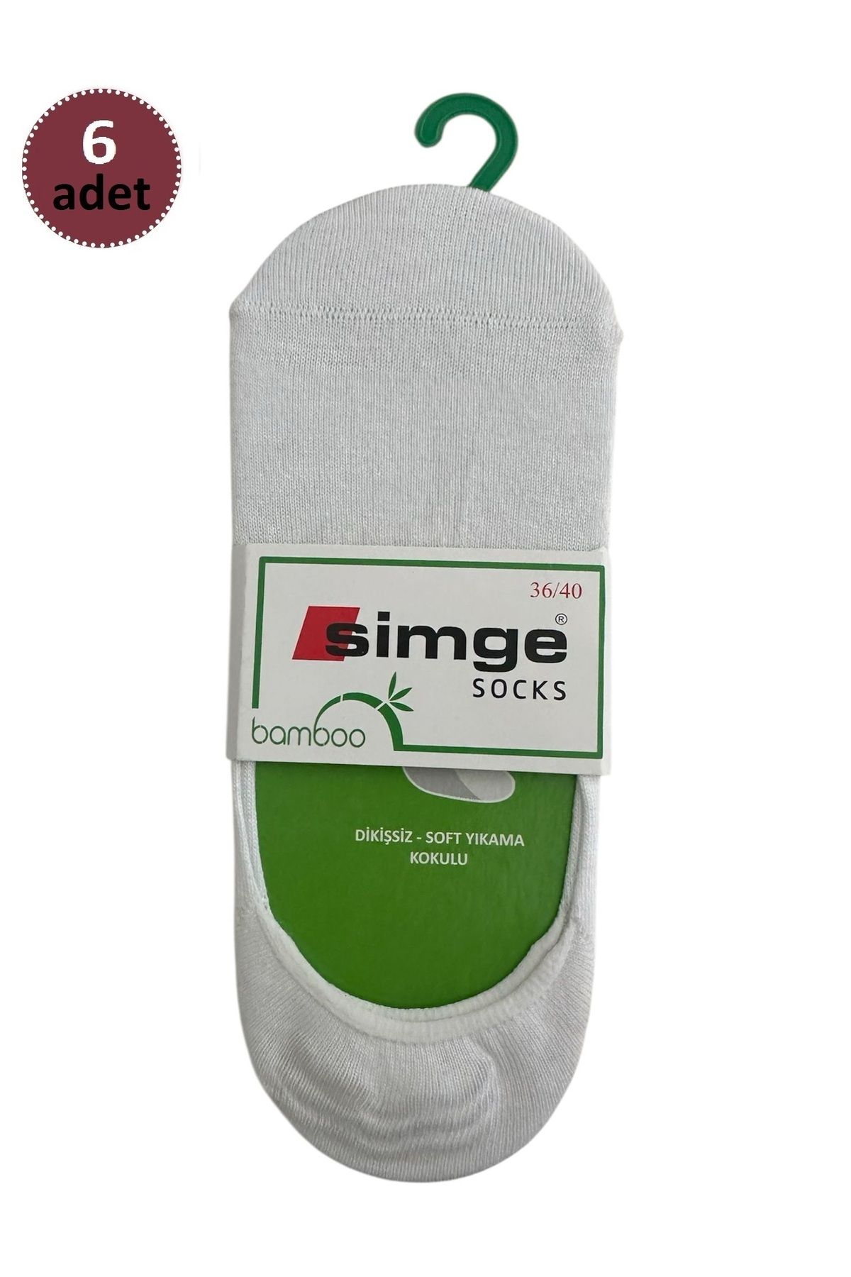 Simge çorap 6'lı Dikişsiz Bambu Babet Çorabı