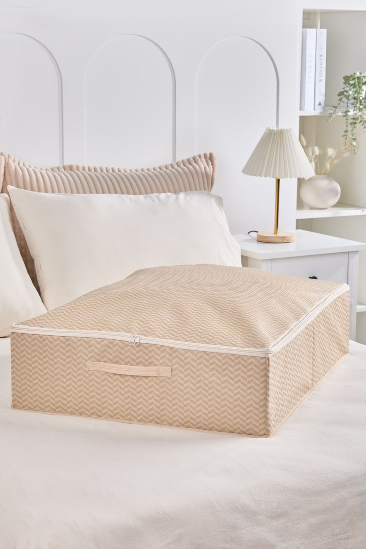 Serstil-Large Size under Base Box Canister |   Under Bed Organizer Storage Box with Lid and Zipper - 55X70X18Cm 3