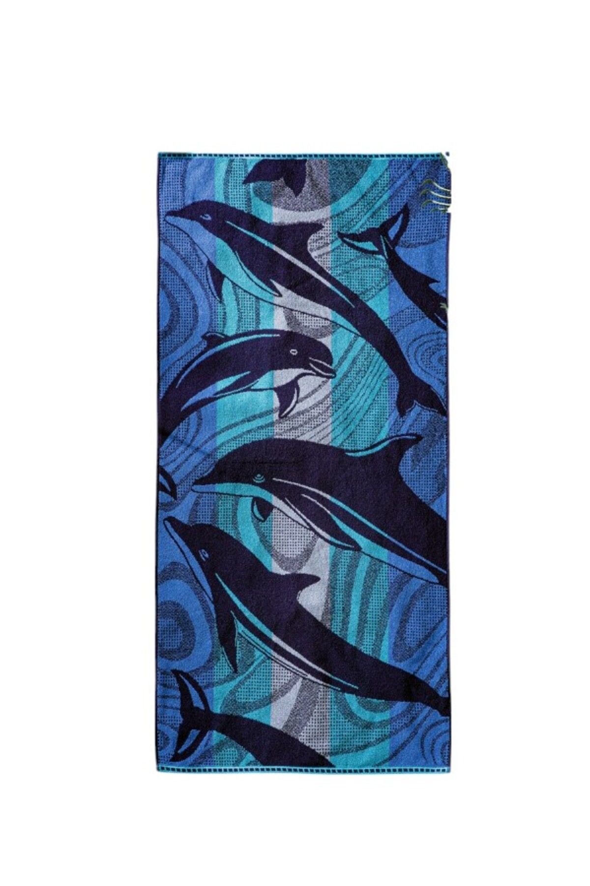 Özdilek 🧵 Özdilek Nice 70×150 BLUE DOLPHIN Plaj Havlusu