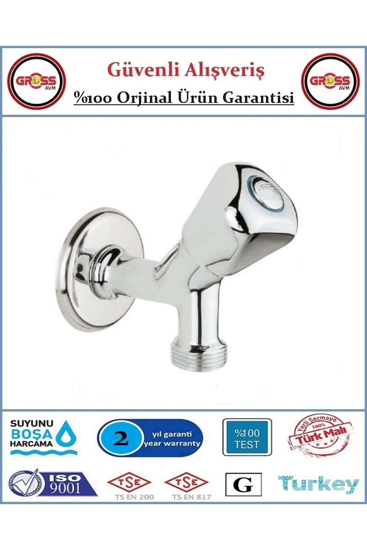 Şahinler Şahinler Klasik Çamaşır, Bulaşık Makina Musluğu - %100 Prinç - 2 Yıl Garanti - Ürün