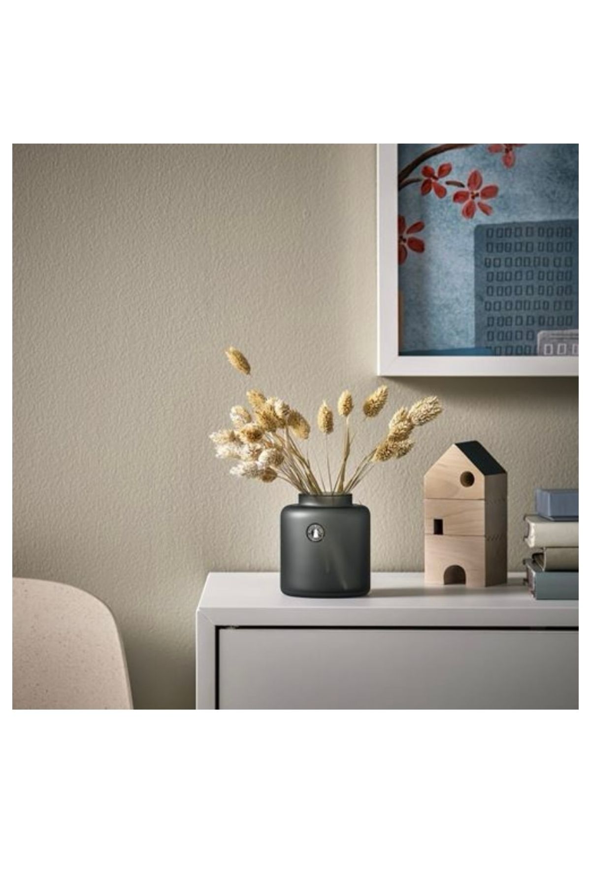 IKEA Konstfull, cam vazo, gri 10cm