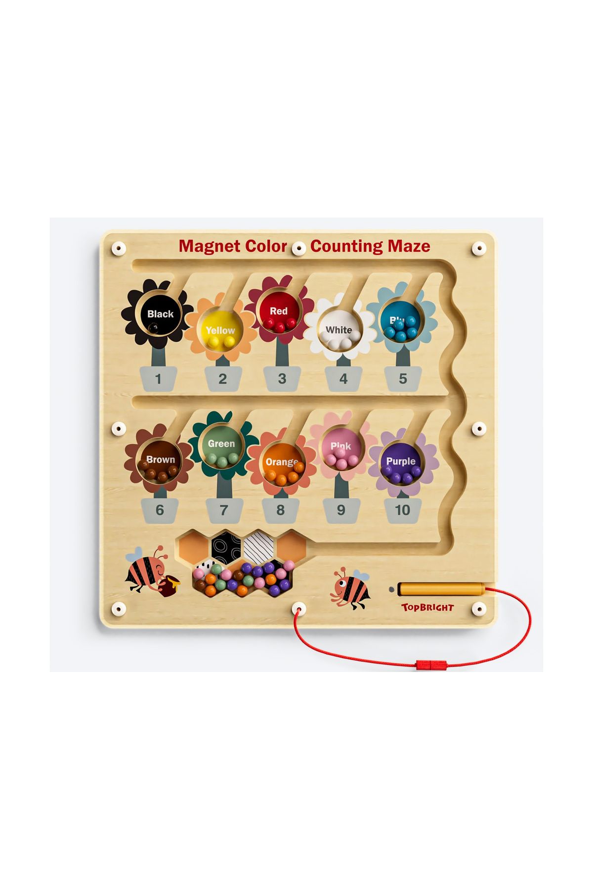 Calimera Toys Vız Vız Arı Mıknatıslı Labirent Renkler Sayılar