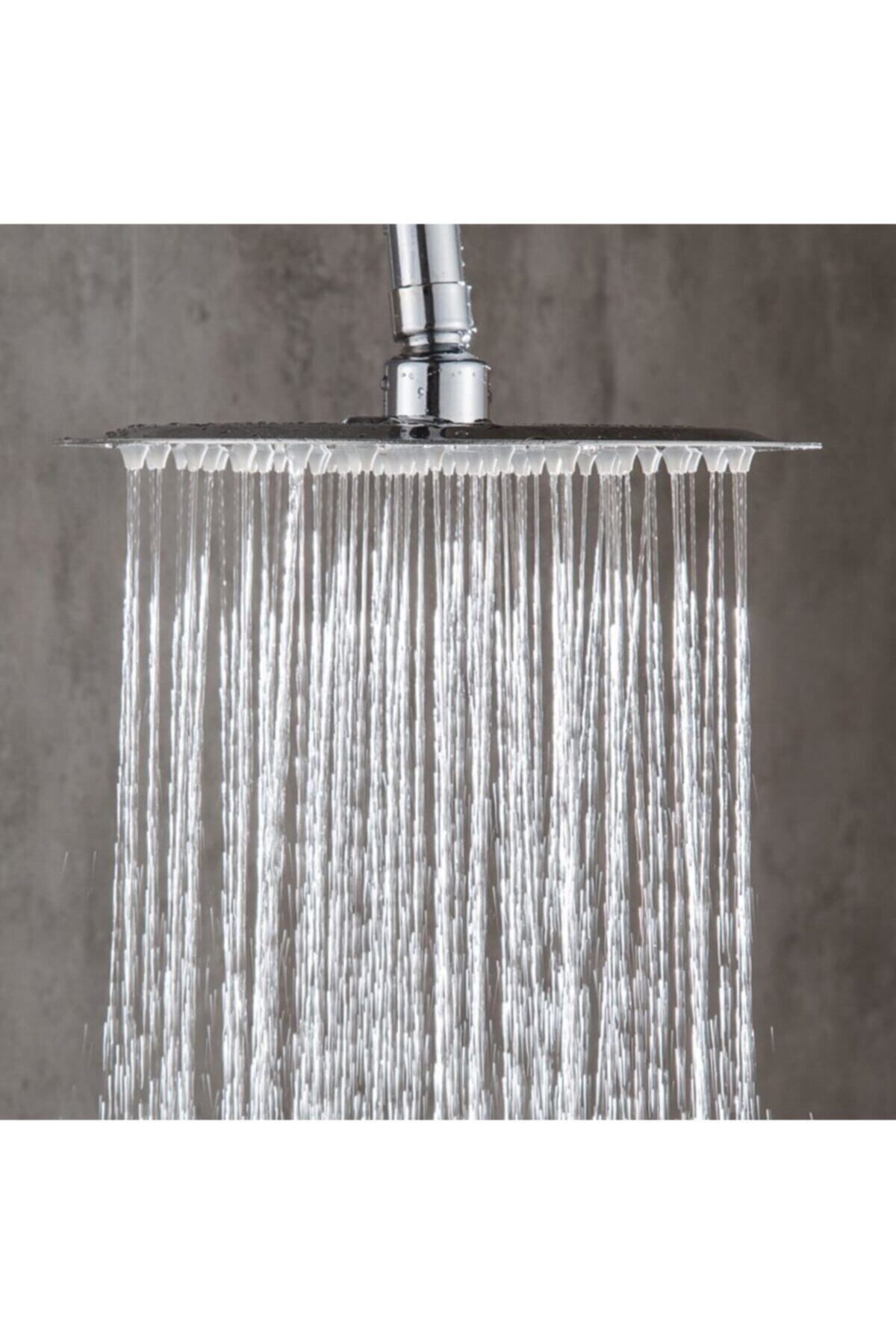ERC Tepe Duş Başlığı Kare Slim 304 Çelik Metal 20x20 Cm