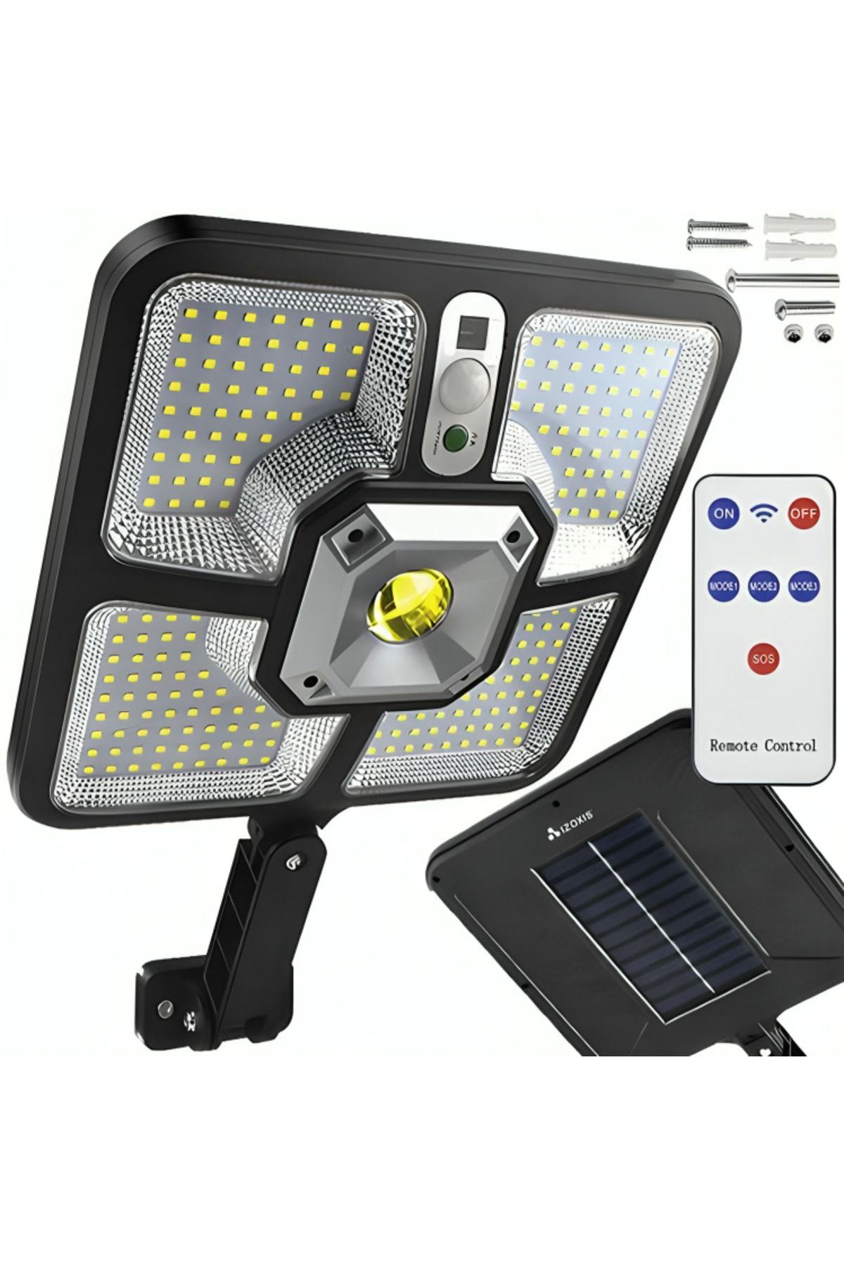 ideal STORE-Solar Lamp with Remote Control idealSTORE, Dimensions 36.5 x 23 x 4.5 cm, Composed of 4 segments of 5 3