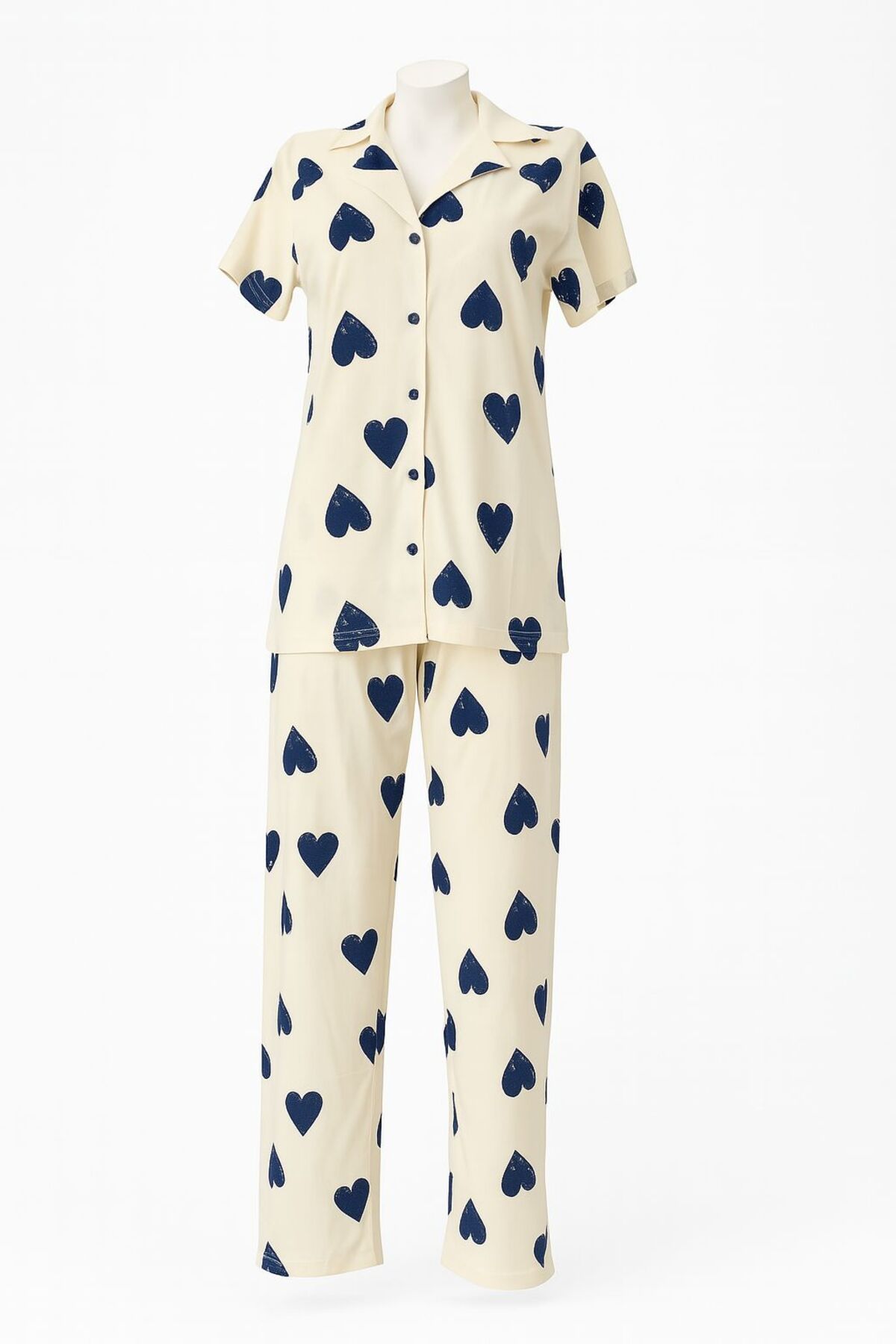 Delil Kadın Yazlık Desenli Kısa Kollu Şortlu Pijama Takımı