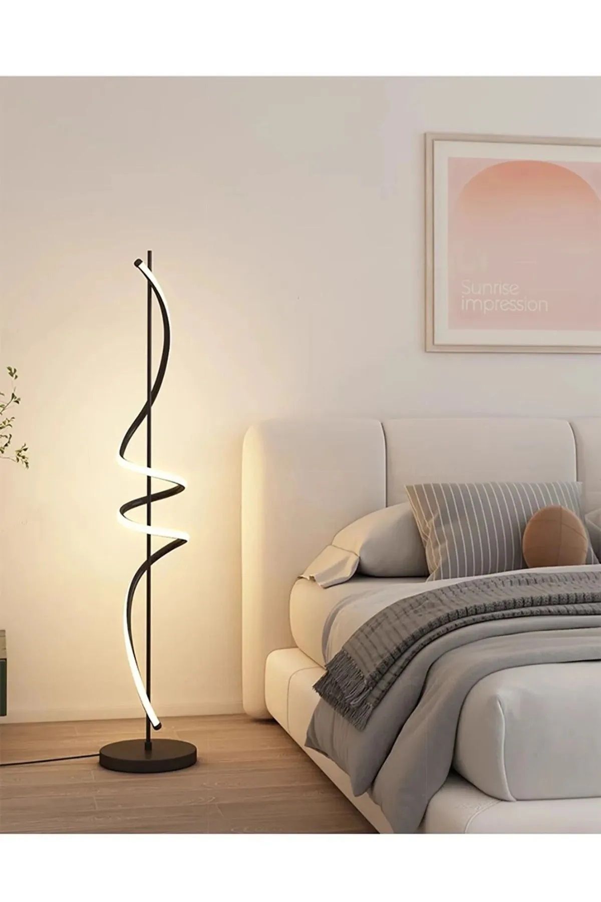 ABAJUR EVİM Peri Modern Tasarım Ledli Köşe Lambader