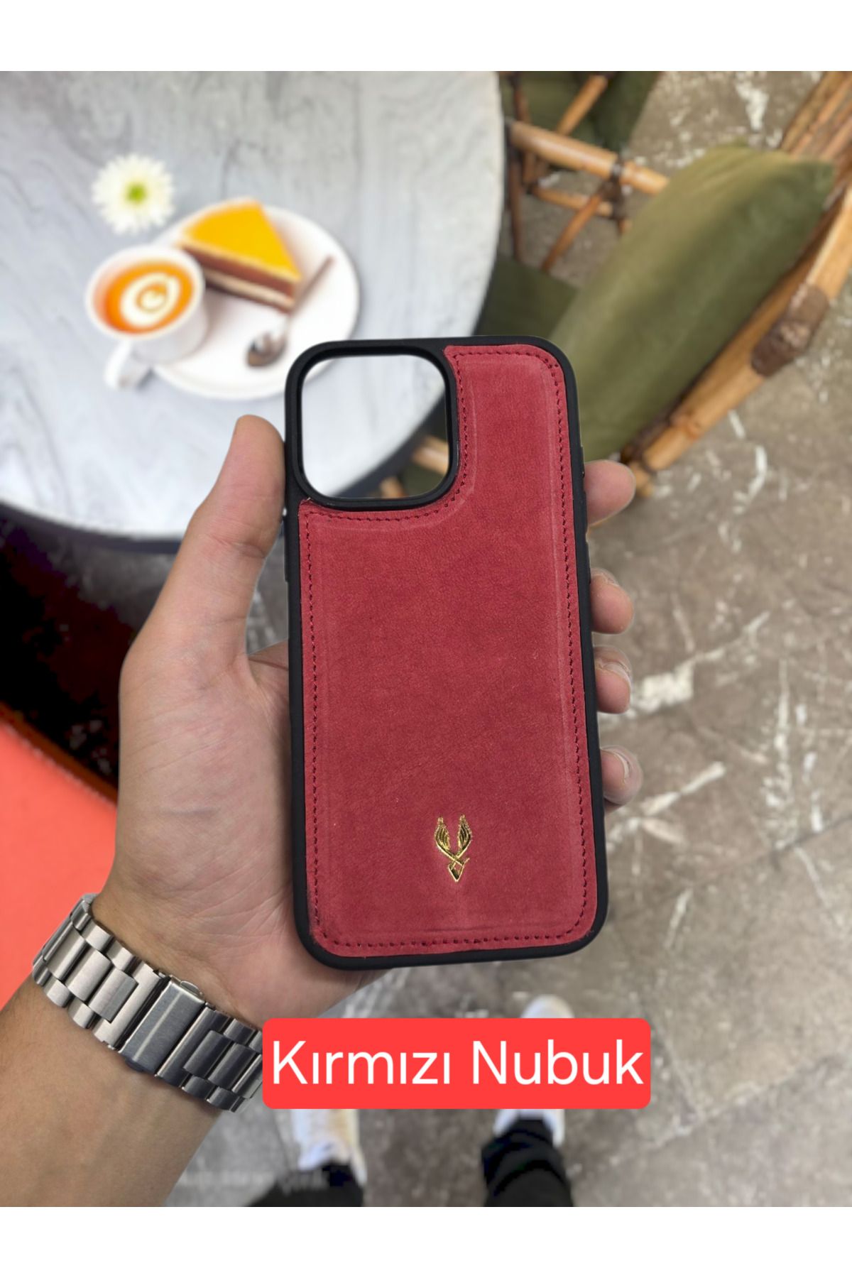 VİSSO Hakiki Doğal Deri İPHONE Telefon Kılıfı Kişiye Özel İsim Baskılı Kadın Erkek İPHONE 15 PRO MAX