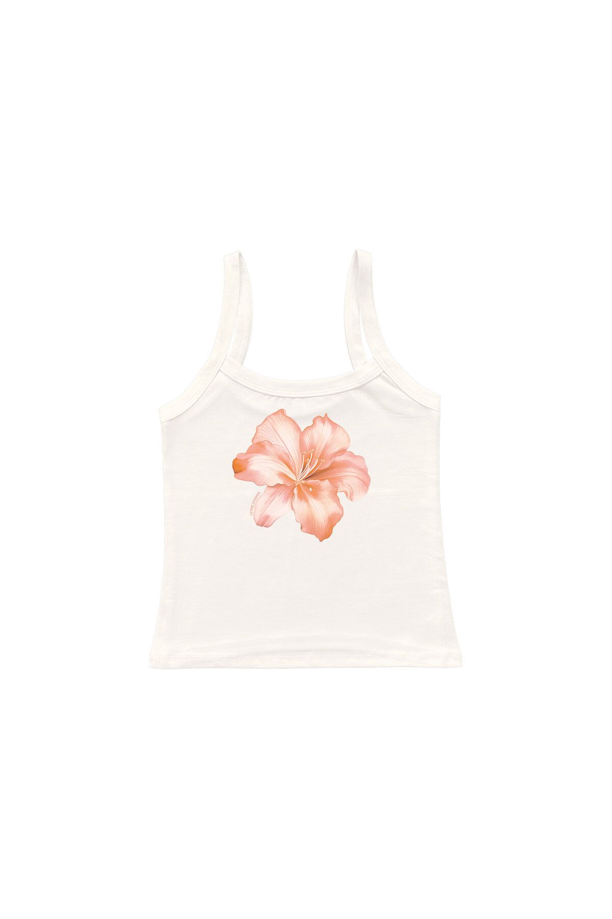 lethestudios Fleur d'Hibiscus Baskılı Askılı Üst
