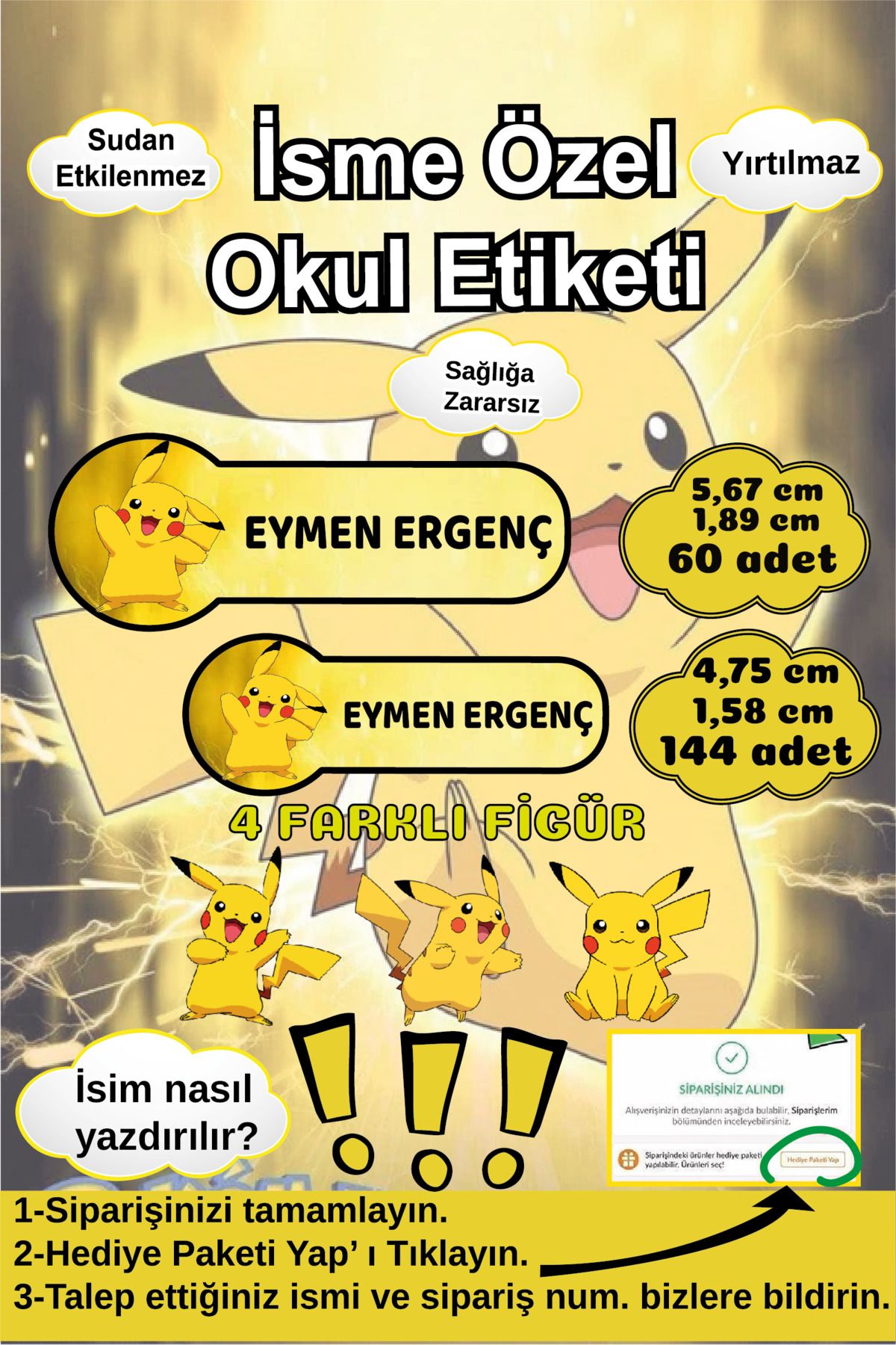 Ayza Tasarım Kalem Defter Kitap Etiketi İsim Etiketi Kişiye Özel Yapışkanlı Çocuk Okul Etiketi Kırtasiye ürünler